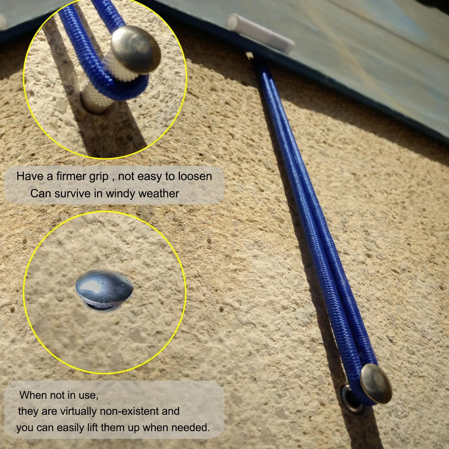 Viti di Ancoraggio per Teloni Bulloni di Ancoraggio per Coperture per Piscine Confezione da 10pcs Tasselli per Piscina 100% Acciaio Inossidabile (Acciaio-Alluminio) Retrattile 16 x 65 mm (10)