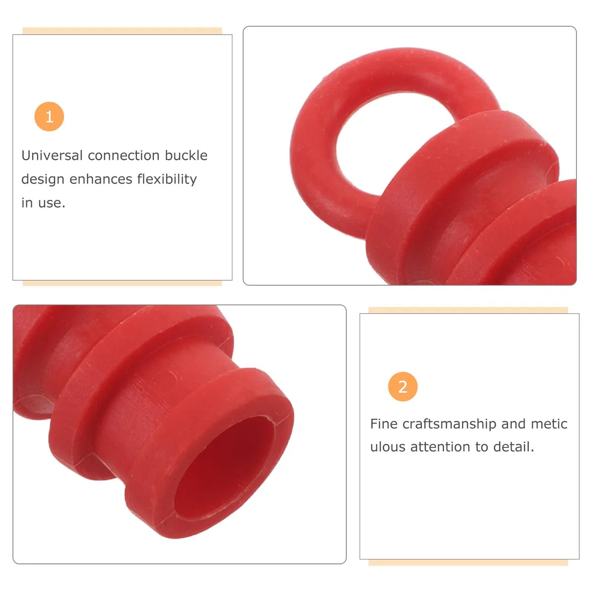Healeved 15 Tappi di Sicurezza per Pali di Avvertimento: Accessori con Tappo Conico per Delineatori Del Traffico - Coperture per Colonne con Maglie di Catena in Plastica per Installazioni Edili