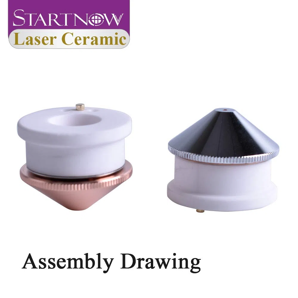 Startnow Parti di supporto per ugelli KT B2 CON in ceramica laser da 28 mm e 32 mm per Precitec WXS HANS Raytools testa macchina da taglio laser in fibra (5 pezzi, A-28 mm (Precitec))