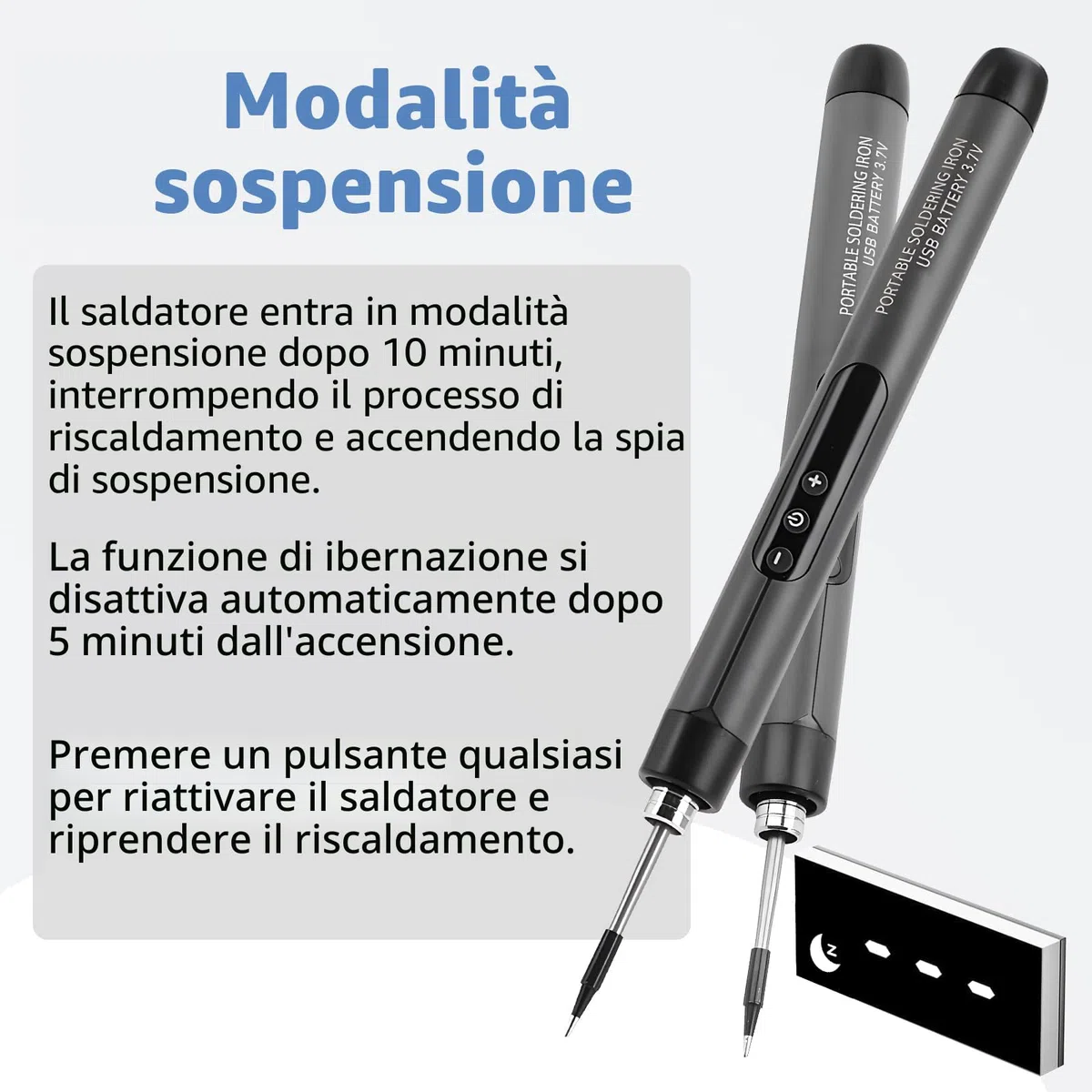Diymore Set di Saldatore a Batteria Ricaricabile USB Con LCD,260 ℃-420 ℃ Saldatore Ricaricabile con Display della Temperatura