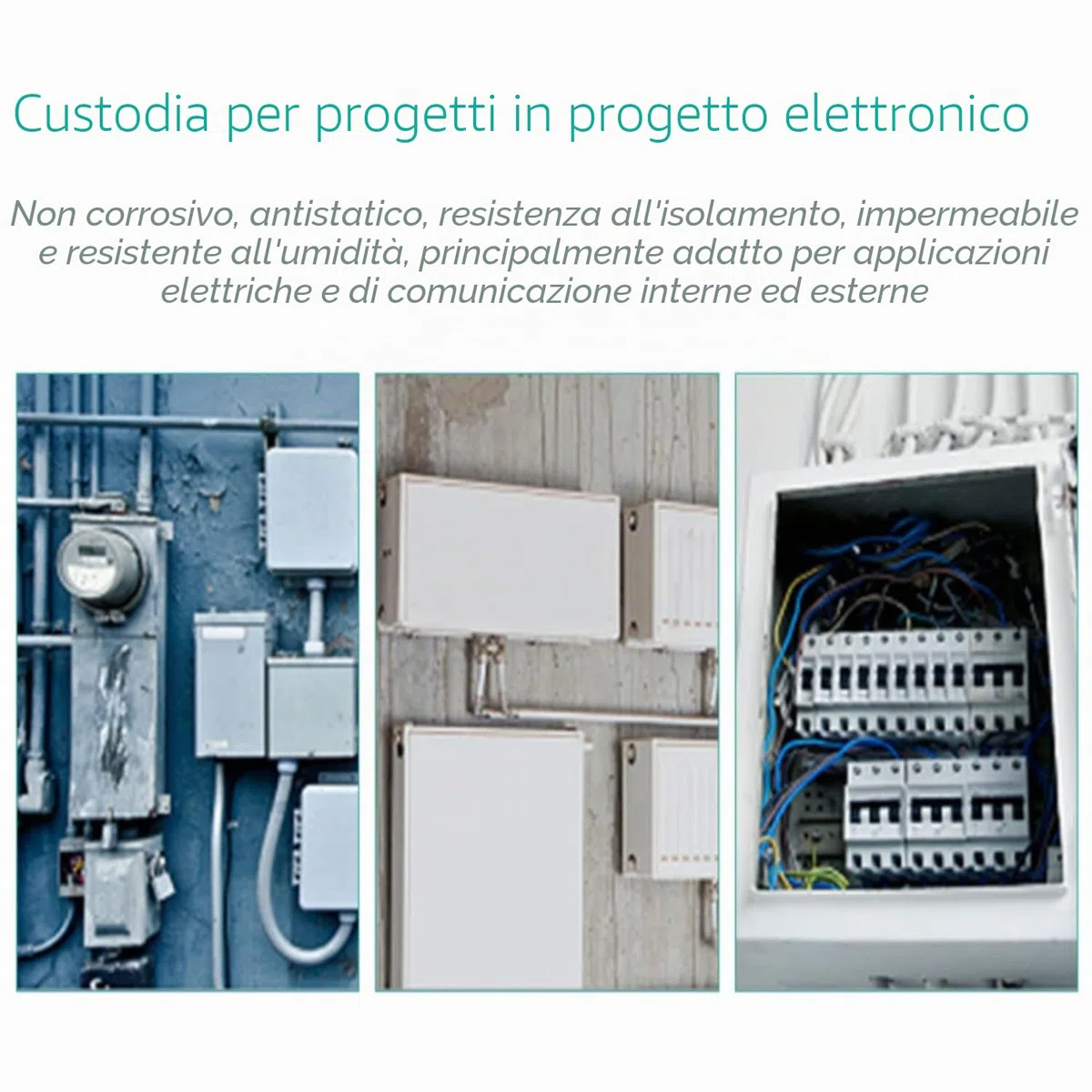 Scatola Derivazione Esterna, Scatola di Giunzione Elettronica, Scatola per Progetti Elettrici ABS Impermeabile IP65 Giunzione Custodia Elettrica Universale (200 * 120 * 75mm)