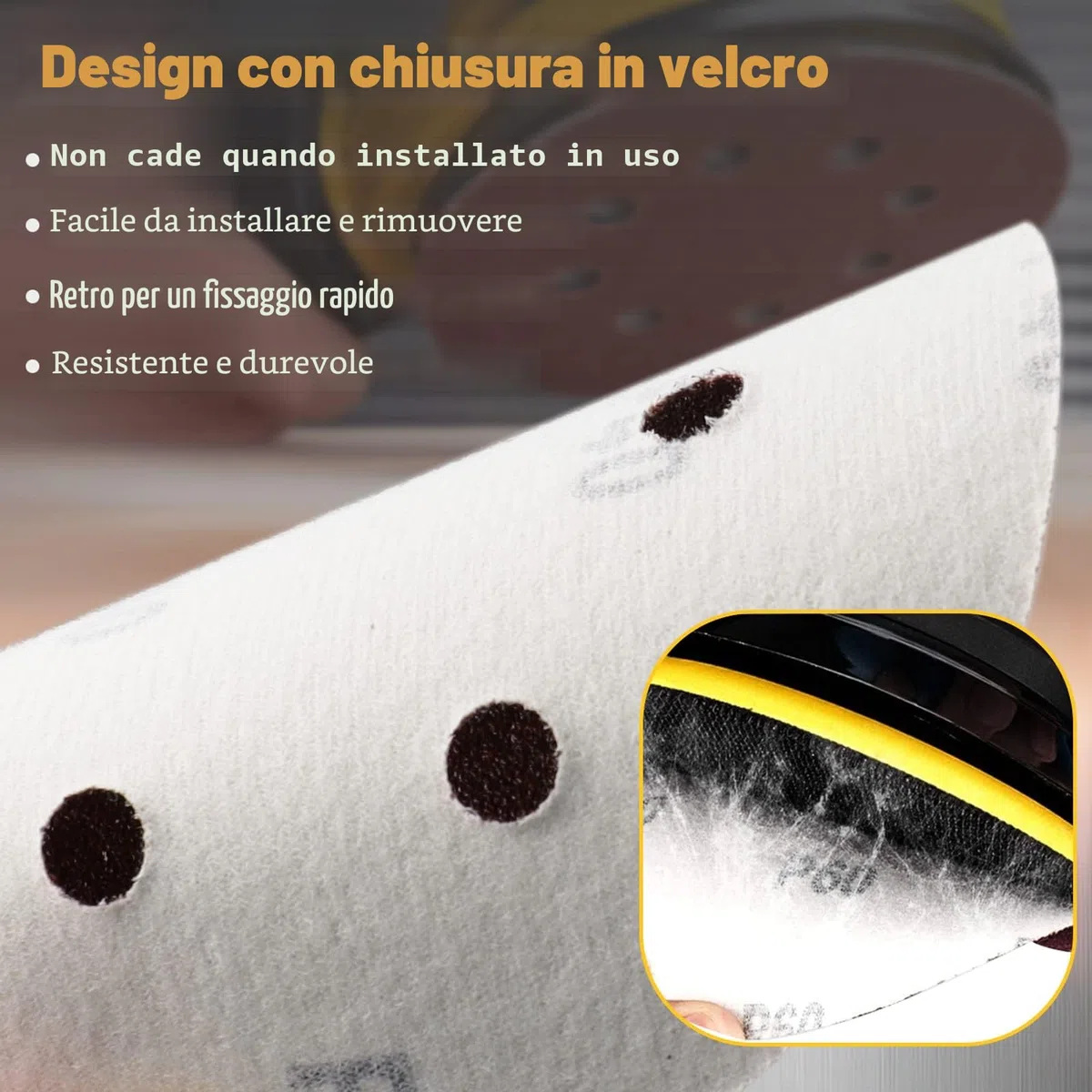 STEBRUAM Dischi Abrasivi 150mm 6 Fori Grana 80 Carta Vetro Abrasiva per Levigatrice Orbitale - 45 Pezzi