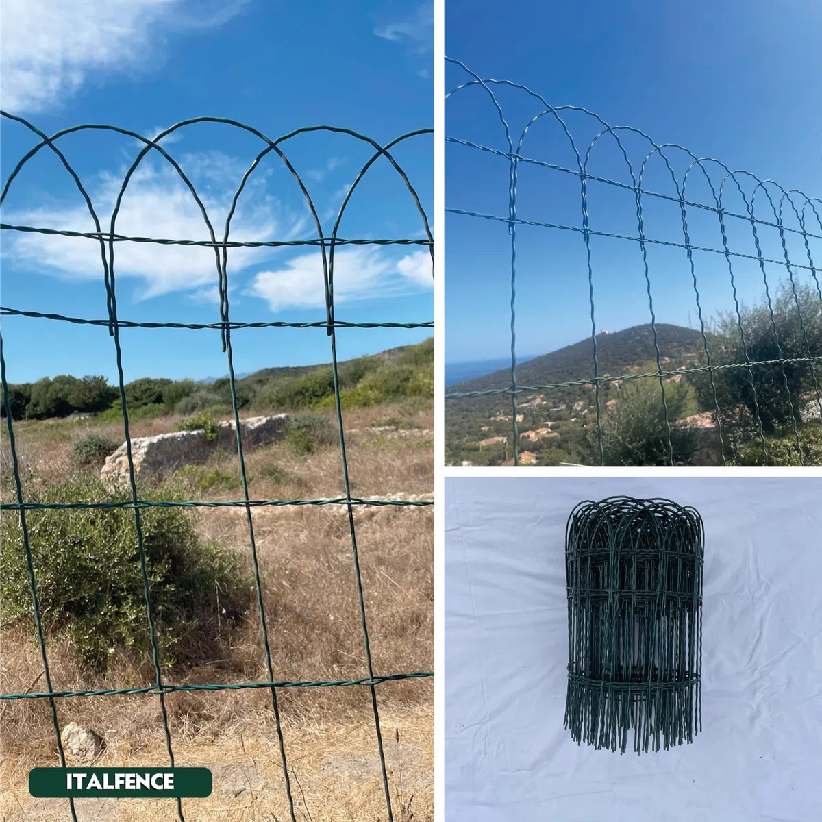 Italfence - Rete metallica ornamentale per aiuole verde (Tutte le altezze) [H 40cm, 10m]