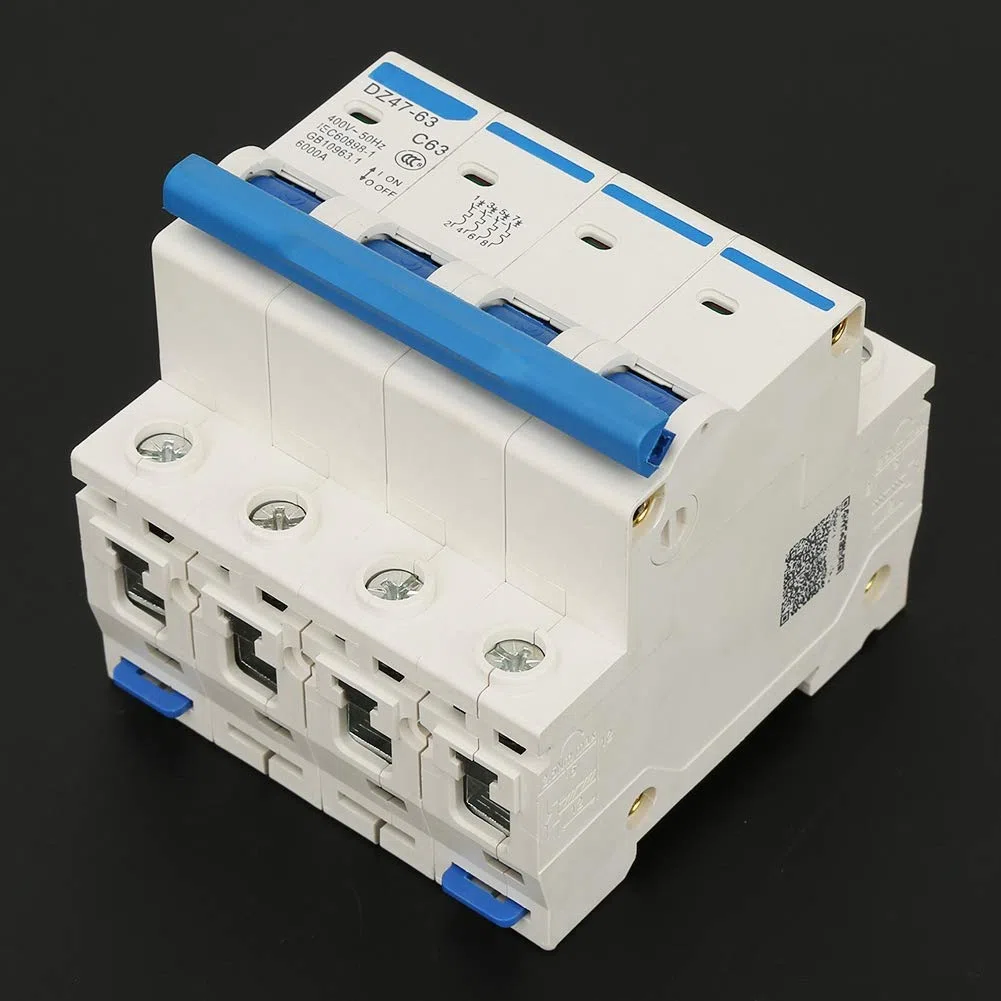 Interruttore Automatico Aria 4P 400V 63A Protezione dalle Perdite Interruttore Miniaturizzato 6KA DZ47-63