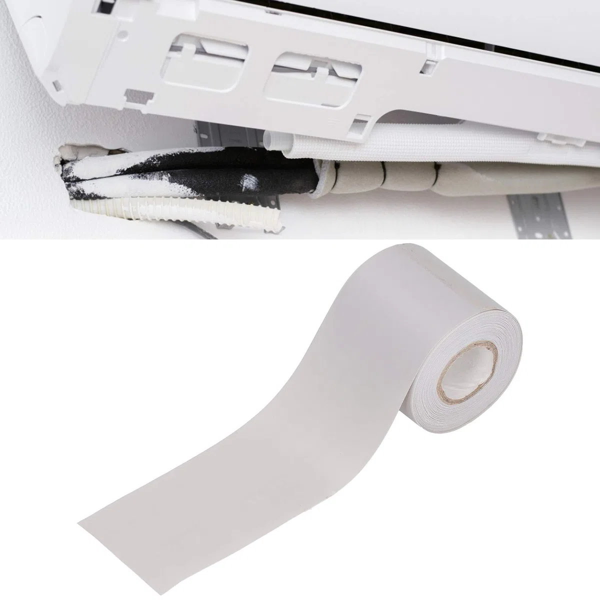 5 Pezzi Nastro per Avvolgere Tubi, Larghezza 6cm/2,4 Pollici Nastro per Tubi per Condizionatori d'Aria Nastri Protettivi per Tubi Resistenti All'olio in PVC(Grigio)