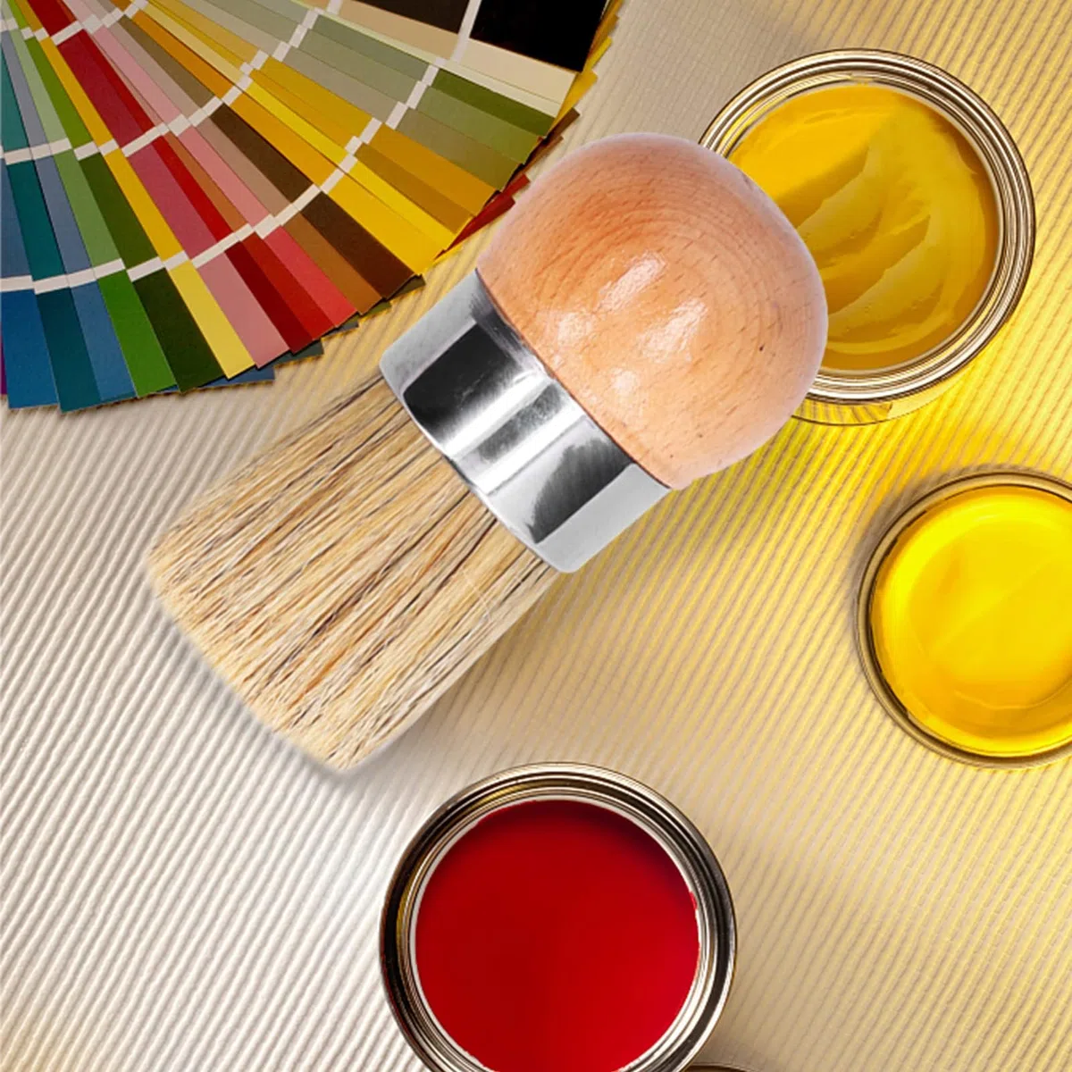 Pennello per Cera,Pennellessa Pittura Muri,Pennello per Stencil,Gesso Cera Pennello per Pittura a Cera Rotondi Vernice a Gesso Cera per Mobili,Pennelli per Pittura ad Acquerello ad Olio Acrilico