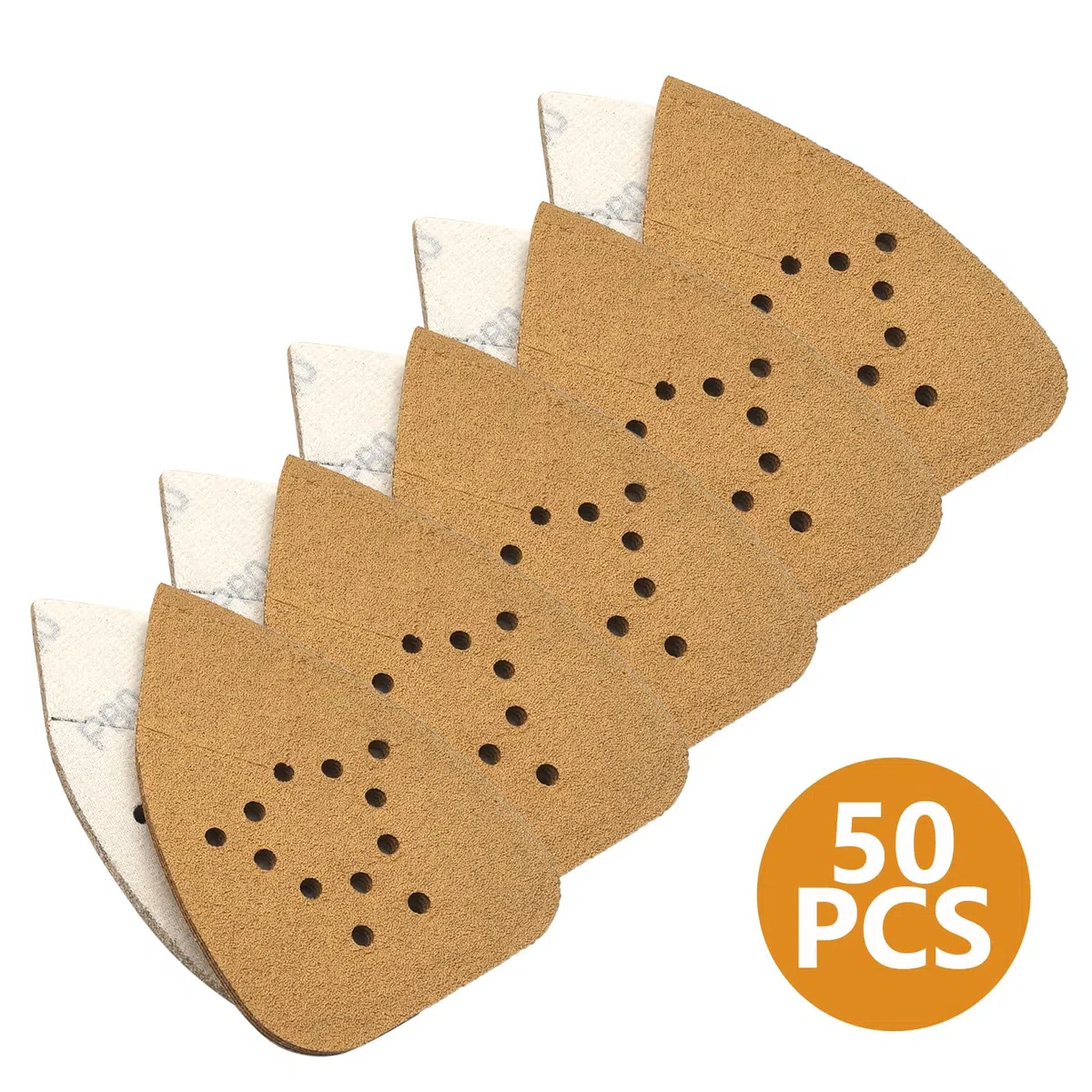 Carta abrasiva per mouse, 50 pezzi, 95 x 135 mm, sistema in, 12 fori per l'aspirazione della polvere, per smerigliatrice Black & Decker e 140 mm