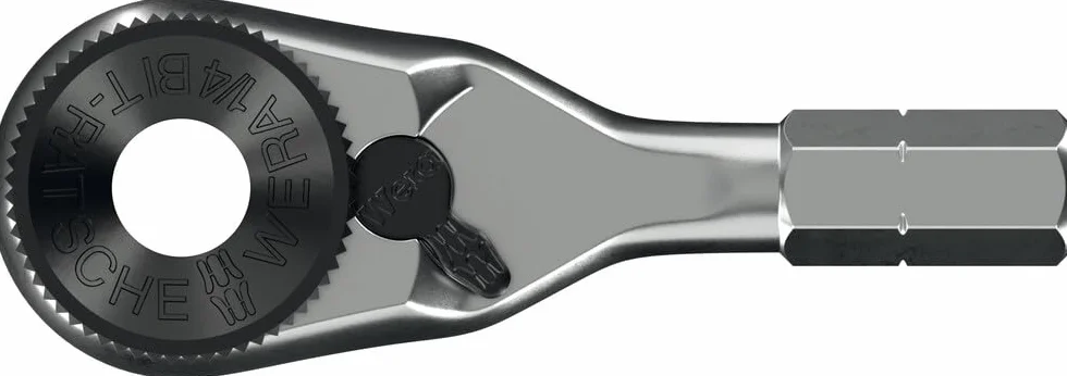 Wera 8011 Testa del cricchetto Zyklop Mini 4, 1/4", 1/4" x 50 mm