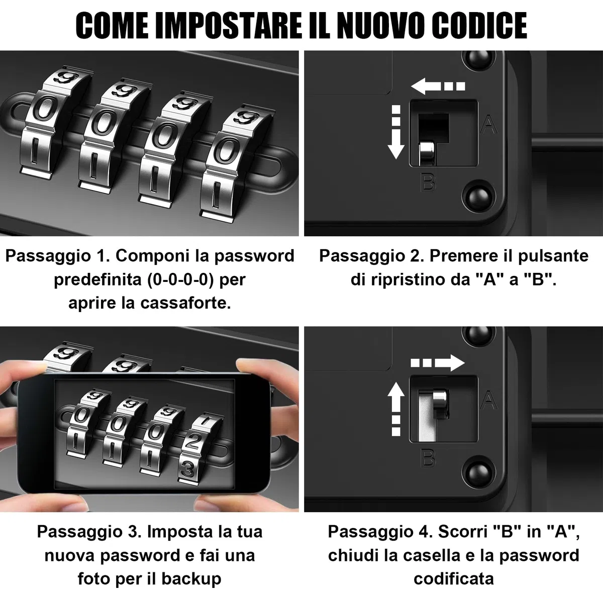 Cassaforte Portatile con Combinazione, [Impermeabile] Diyife Cassetta di Sicurezza Portatile, Mini Cassaforte da Viaggio con Corda Metallica Rimovibile per Casa, Ufficio, Spiaggia, Sampeggio, Gioielli