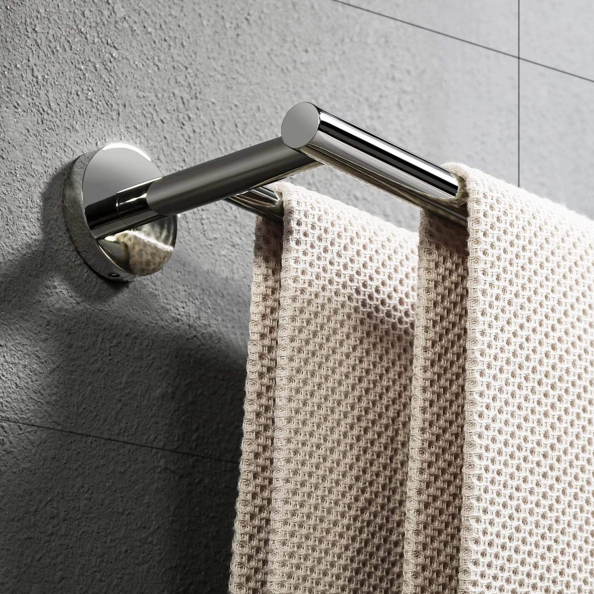 Sayayo Porta Asciugamani Bidet Doppio Porta Asciugamano 30CM Portasciugamani Bagno da Parete, in Acciaio Inox 304 Cromo Lucido Base Rotonda