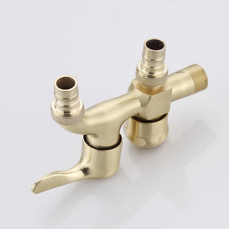 Rubinetto Doppio Giardino 1/2 Rubinetto Giardino 2 Vie Ottone Utilizzabile Nel Bagno Giardino Doppia Uscita ottone