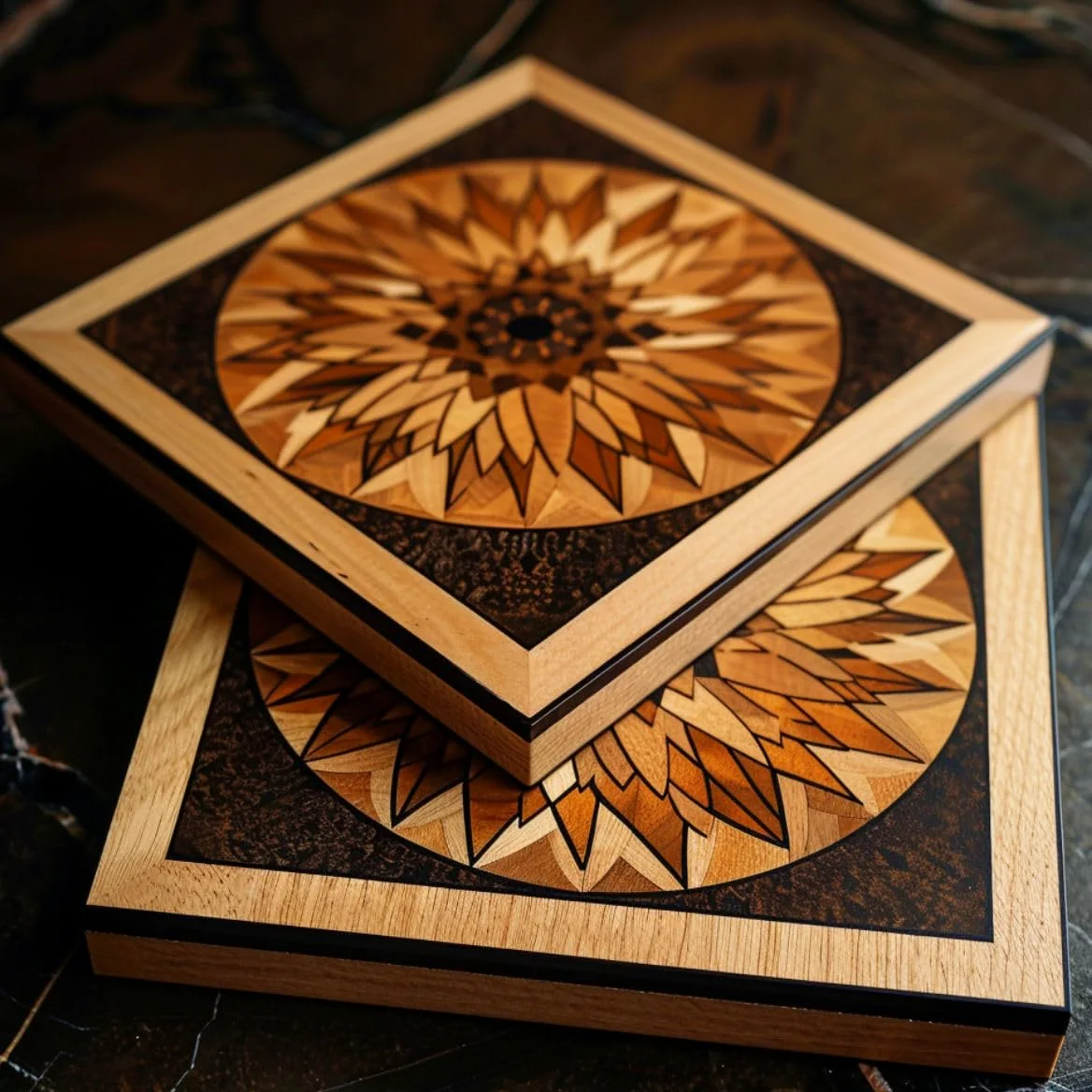 Kontrasti Set Impiallacciatura per Intarsio - 12 Tipi di Legno x 24 Fogli, Pronto per Fai Da Te, Progettazione, Modellismo, Restauro