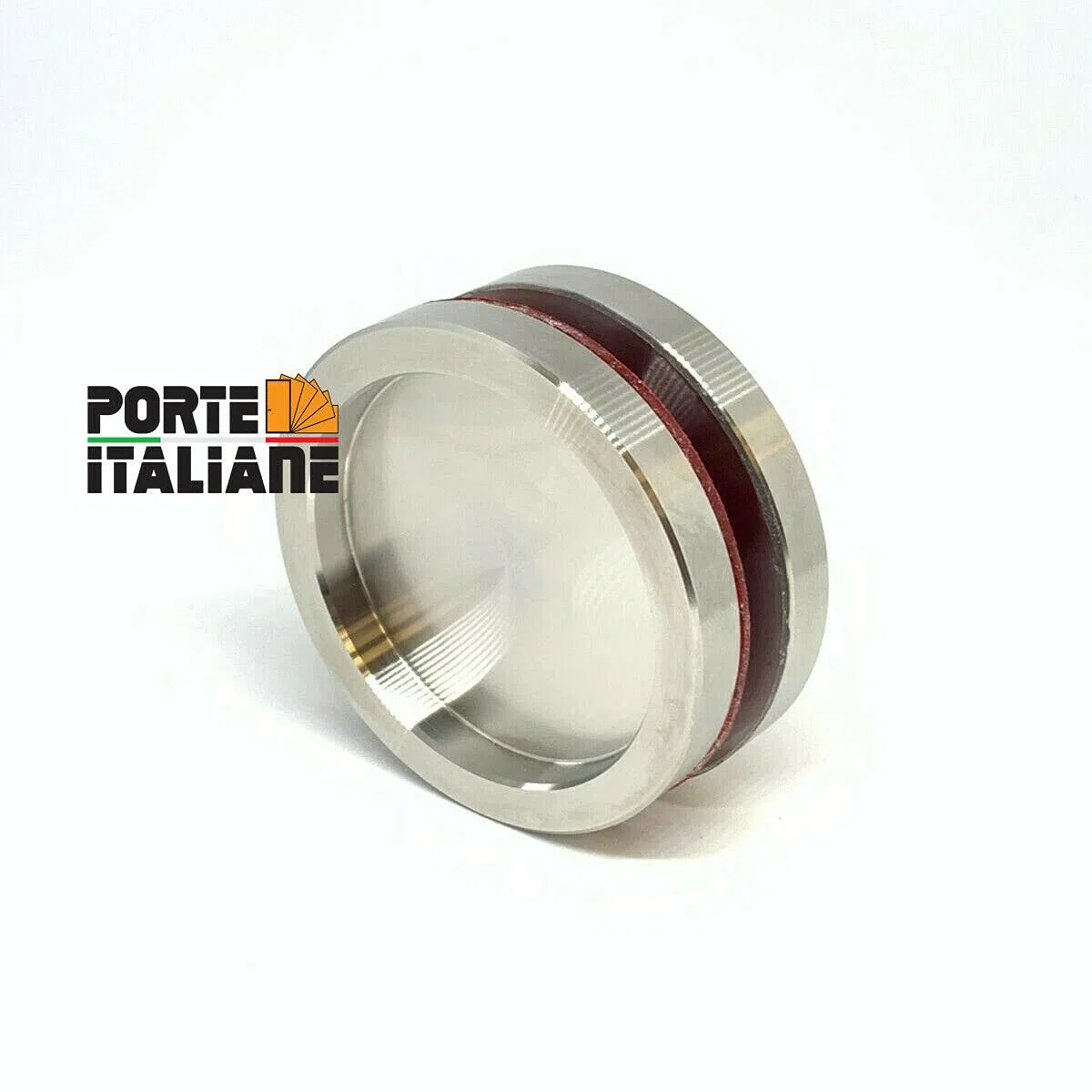 FIP, Coppia di Maniglie Tonde per Porte in Vetro, 5cmx5cmx6mm, con Adesivi 3M Inclusi, Acciaio Inox
