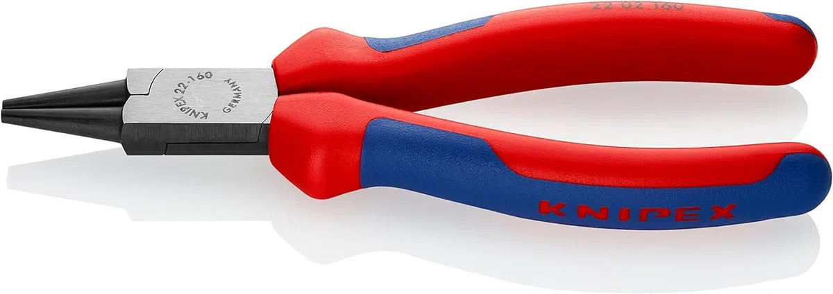 KNIPEX Pinza a becchi tondi con manici comfort 160 mm, 22 02 160