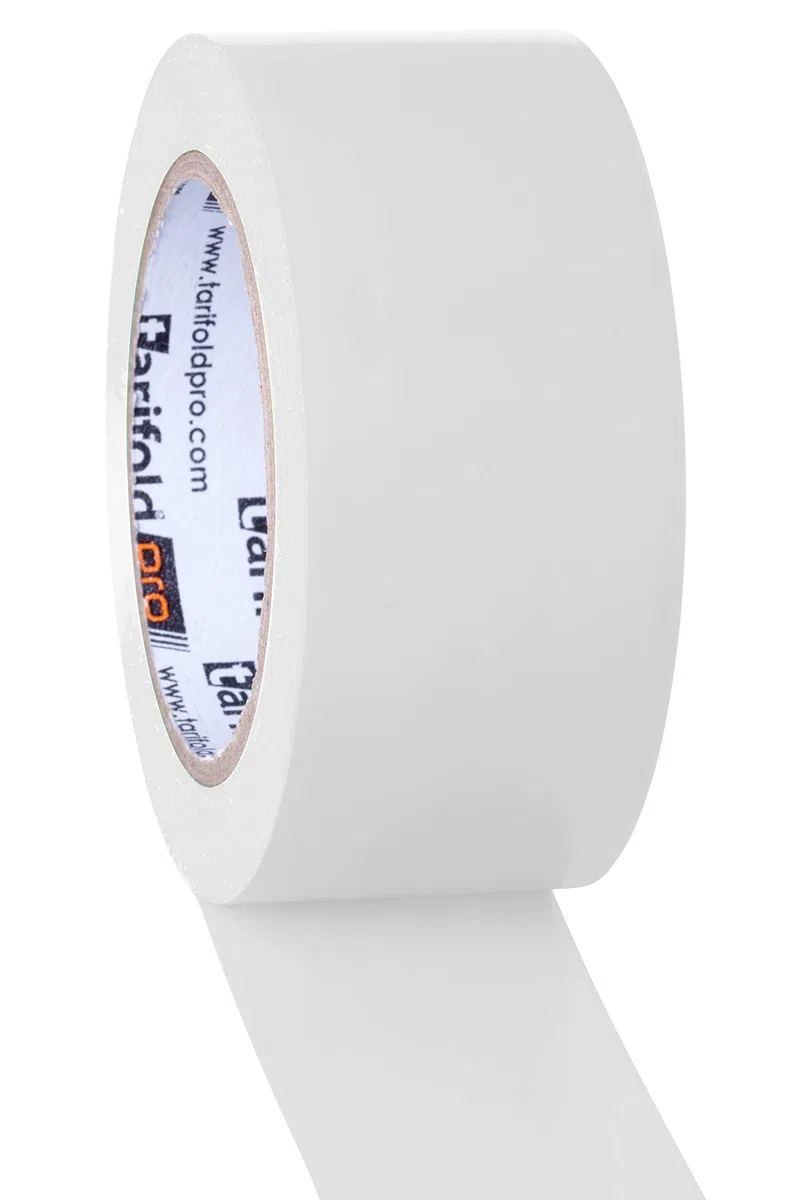 Tarifold - Nastro adesivo per pavimenti, segnaletica di sicurezza, colore: bianco, rotolo 50 mm x 33 m, 50 mm x 33 m