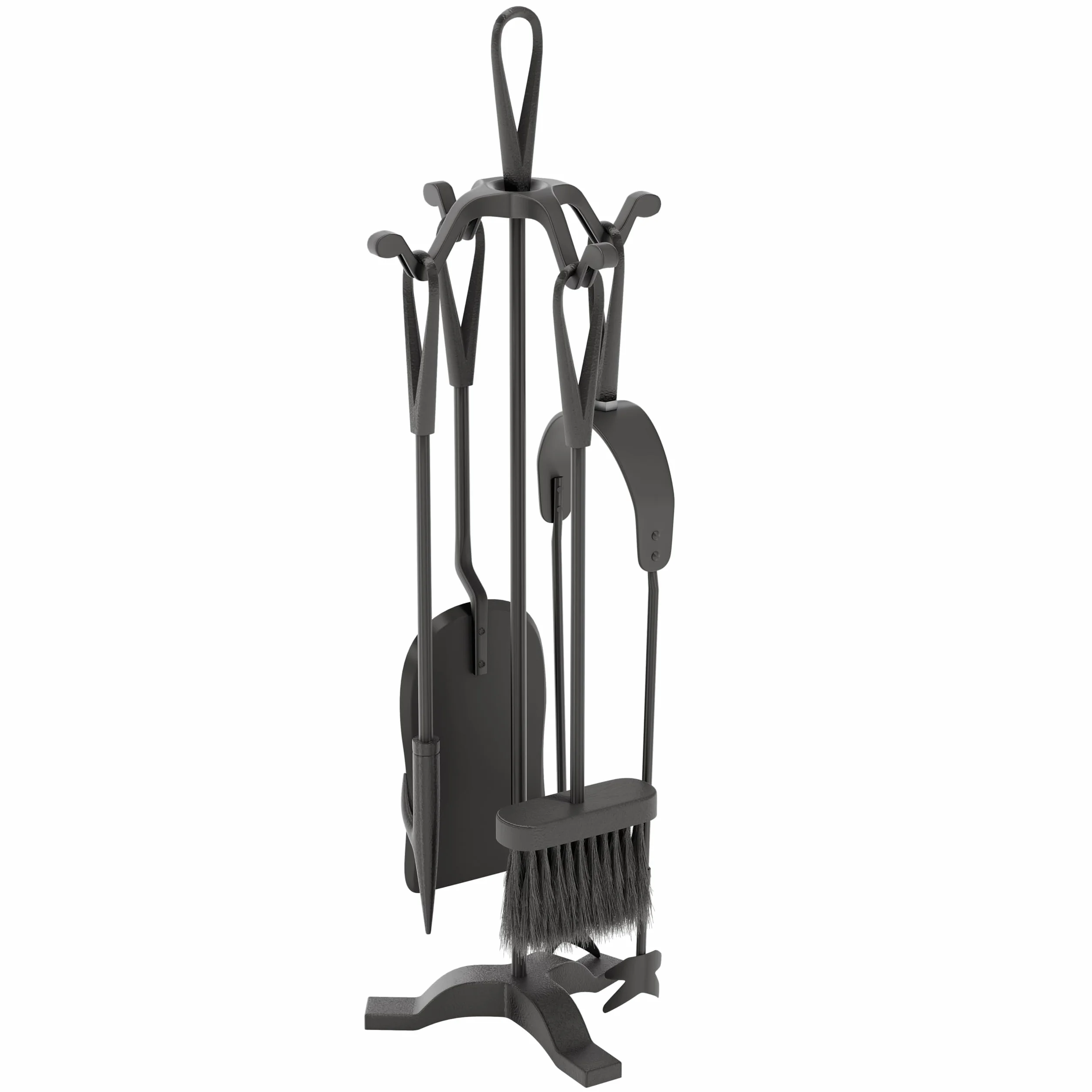 Fire Vida Home Discount -Set di 5 Attrezzi per caminetto, Colore: Nero