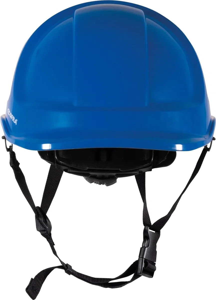 Cofra Litess Vent (Blu) Elmetto di protezione per l'industria ventilato in ABS casco CAT. II taglia regolabile peso 435g