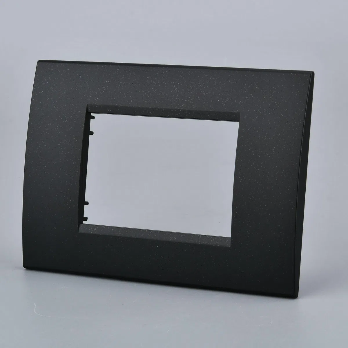 10 Pezzi Placca Plastica Quadrata, 3 Moduli Posti Per Scatola 503, Compatibile Con Bticino Living, Colore Nero, Serie MBL