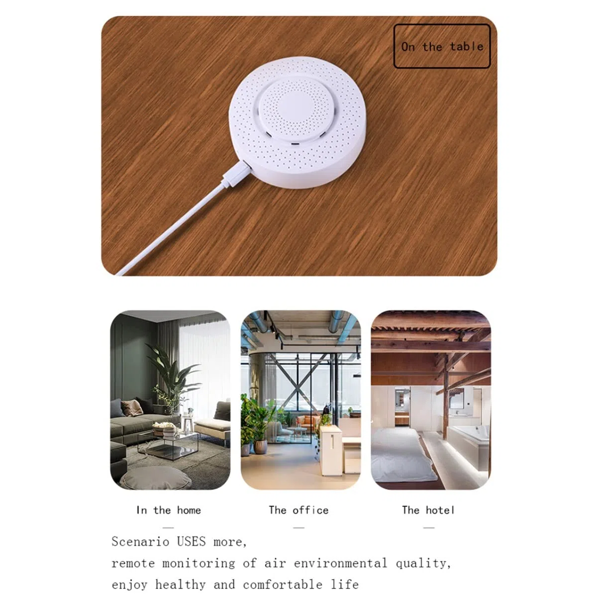 Zigbee Tuya 3.0 Monitor Della Qualità 'Aria Air Housekeeper 5 nel 1 Sensore di Rilevamento 'Umidità Della Temperatura di Formaldeide VOC Co2