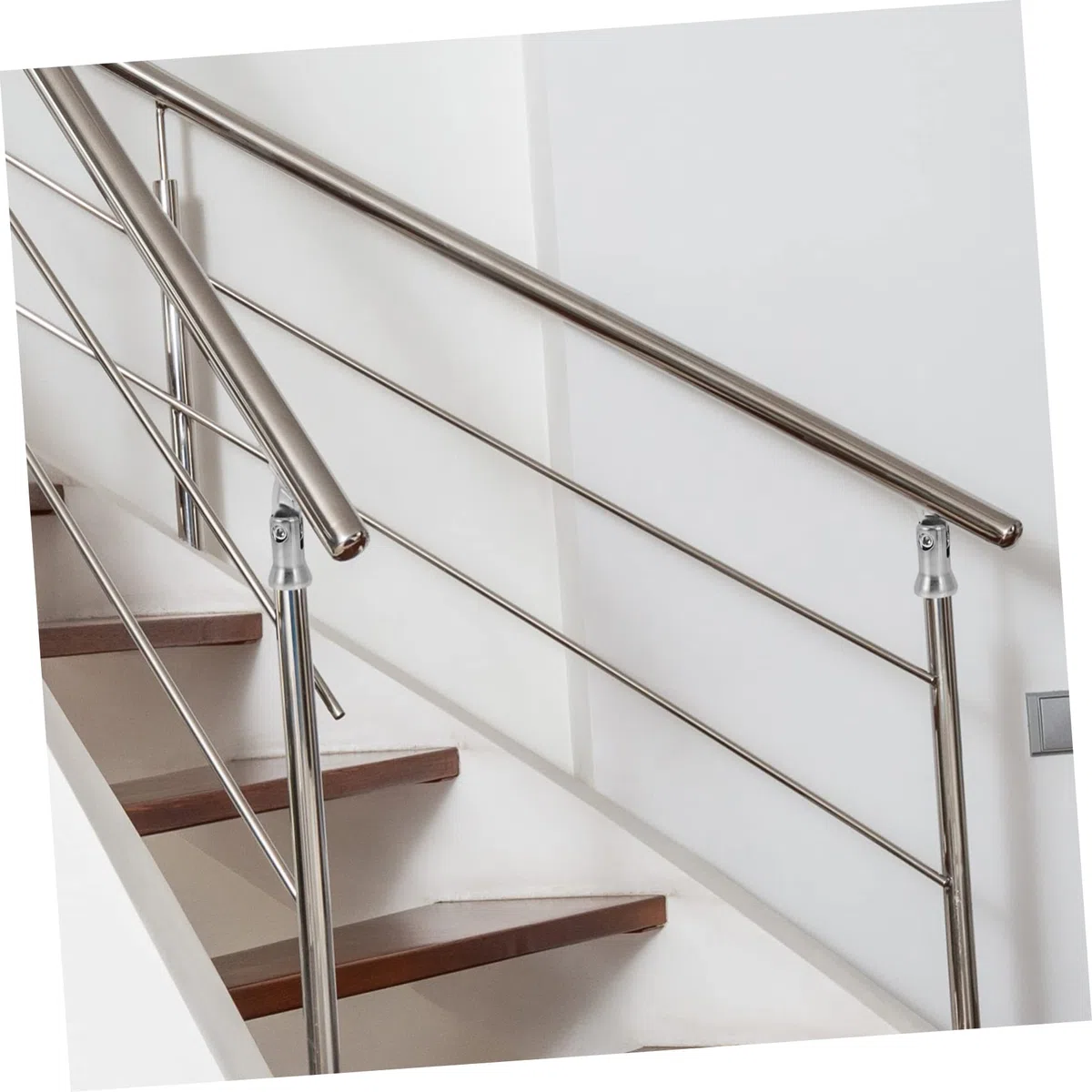 Hemobllo 8pezzi Supporto Per Corrimano Acciaio Inossidabile Per Scale e Ringhiere Staffa Resistente e Facile Da Installare Design Semplice e Finitura Liscia Perfetta Per Uso Ed Esterno