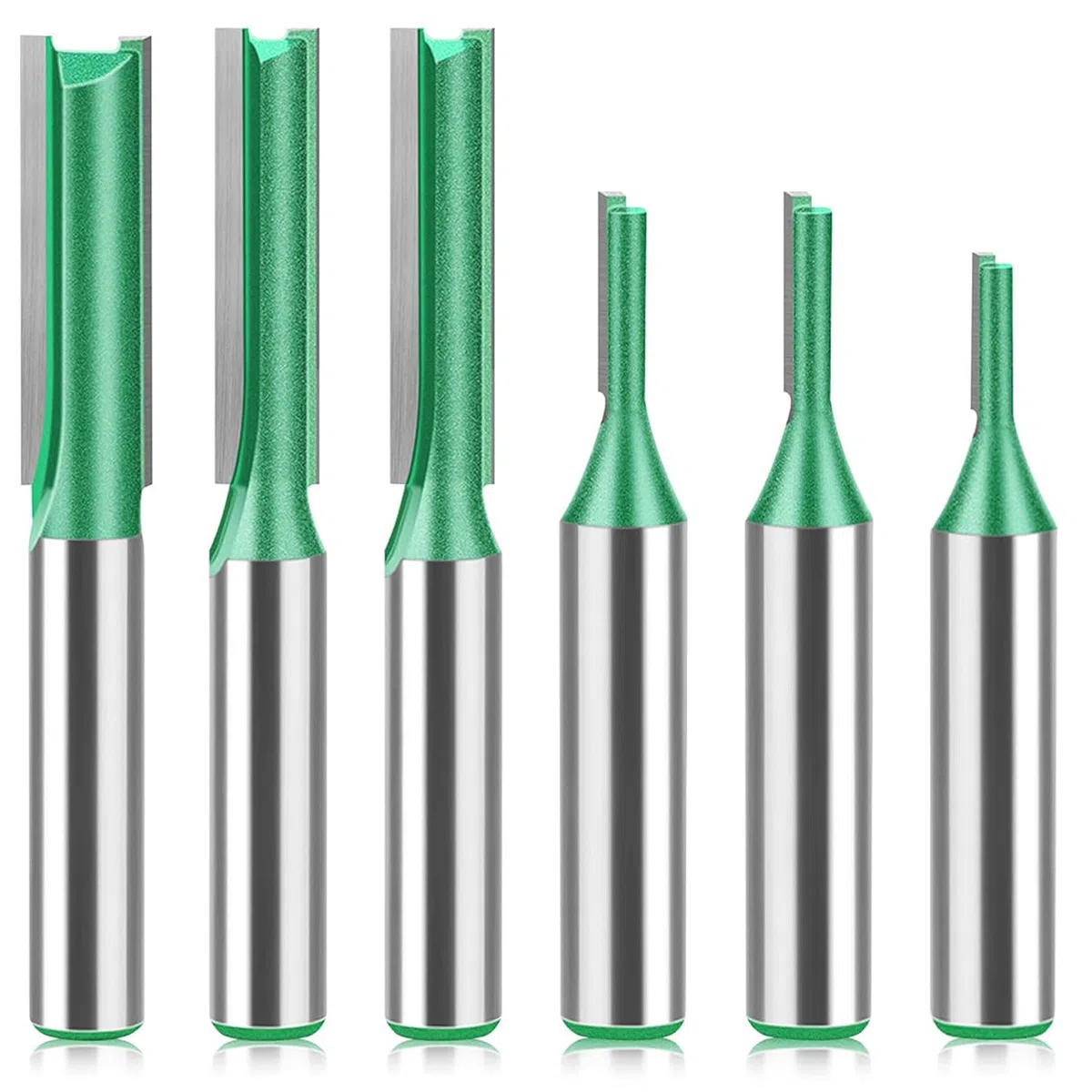 6 Pezzi Frese per Legno, Set Fresa per Legno per Diverse Tacche di Profondità Diametro 3 mm, 4 mm, 5 mm, 6 mm, 7 mm, 8 mm Set di Frese