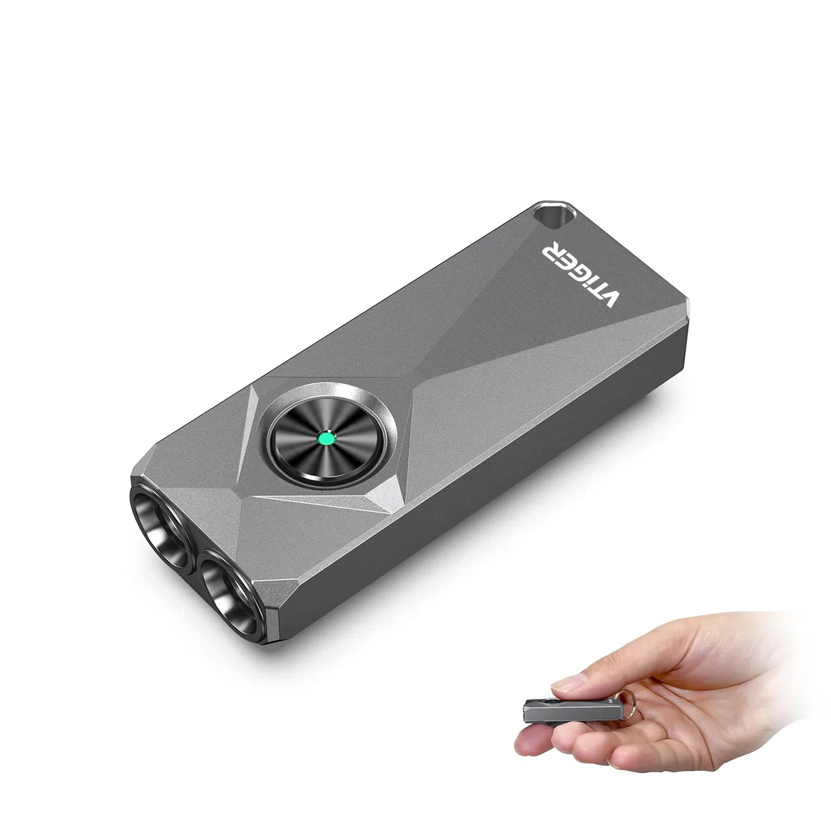 VTIGER K1 Torce portachiavi,800 Lumen piccola luce piatta portatile,Mini torcia tascabile ricaricabile con clip,Compatto portachiavi LED Luci con magnete per Portare tutti giorni,campeggio,emergenza
