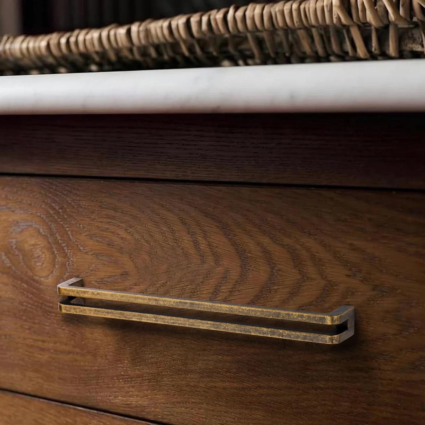 SYZOW 6 Pezzi Antique Ottone Cabinet Pulls 256mm Hole Centers Kitchen Cabinet Maniglie Lega di Zinco Vintage Cassetto Pulls