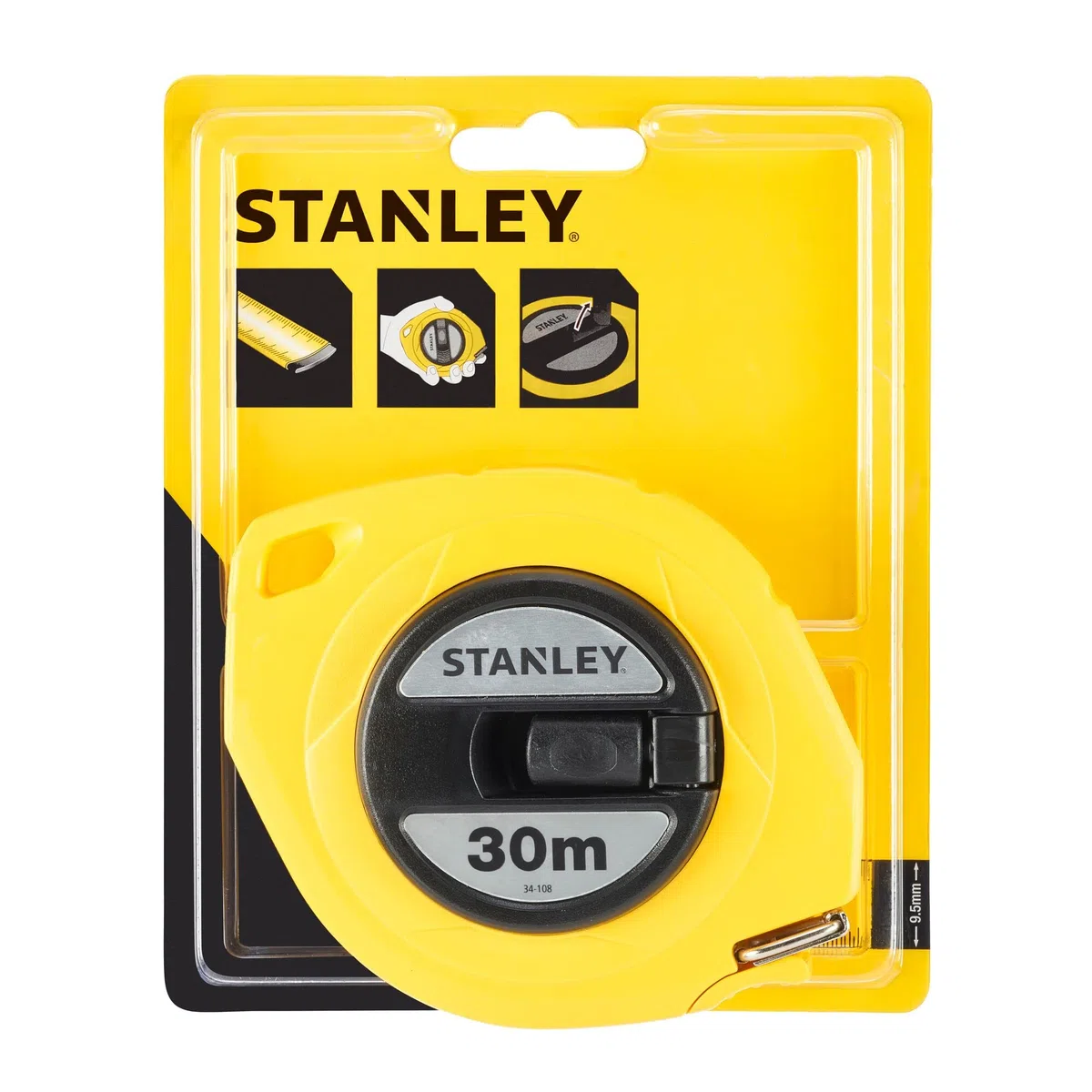 STANLEY 0-34-108 Rotella Metrica, Natro in Acciaio, 30 m