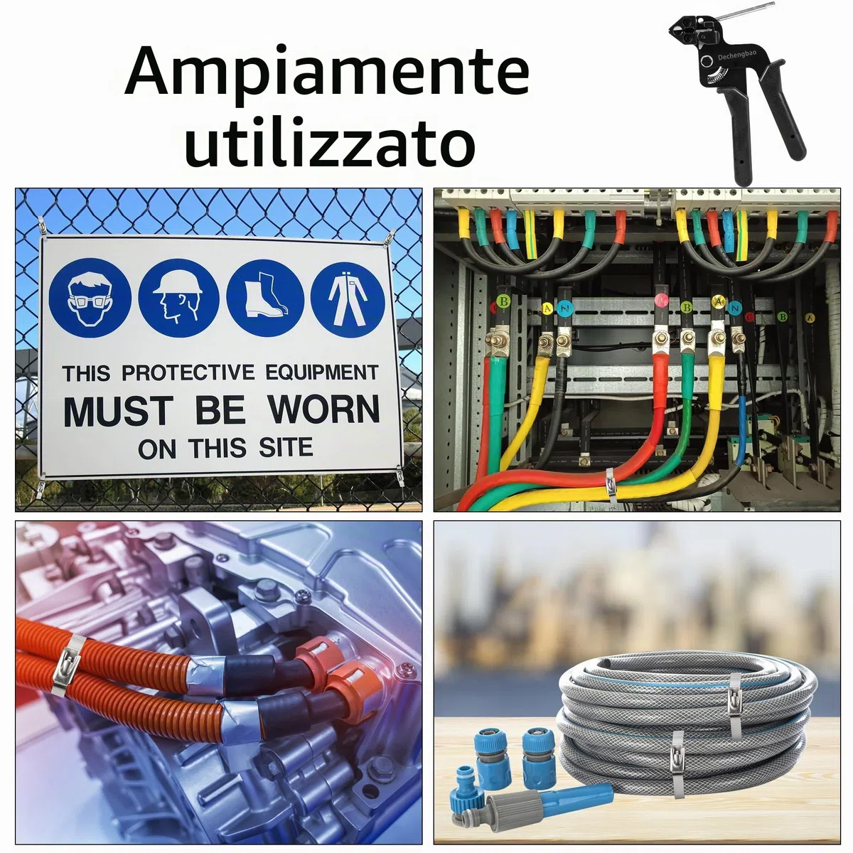 Pistola per fascette in metallo, pistola per fascette in acciaio inossidabile per fascette in acciaio inossidabile Pistola per fascette metalliche