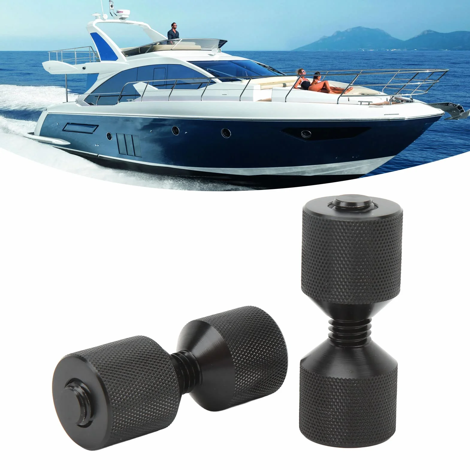 Perno di Allineamento della Flangia, 2 Pezzi Set di Perni a Due Fori Allineatori di Flange per Tubi in Alluminio a 2 Fori Perno di Allineamento di Connessione per Macchinari di