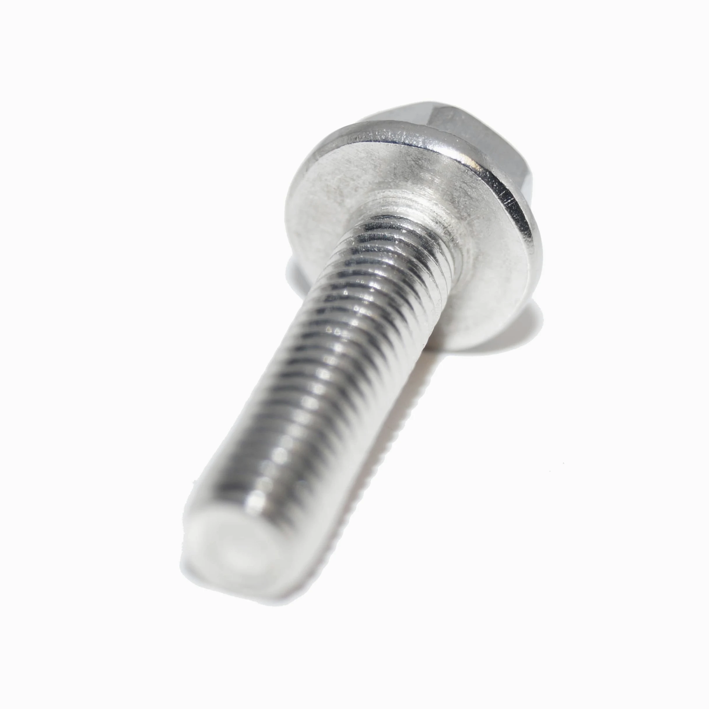 Viti a testa esagonale con flangia M12 x 30, 6 pezzi, DIN 6921 A2, in acciaio inox, filettatura completa senza dentatura di bloccaggio