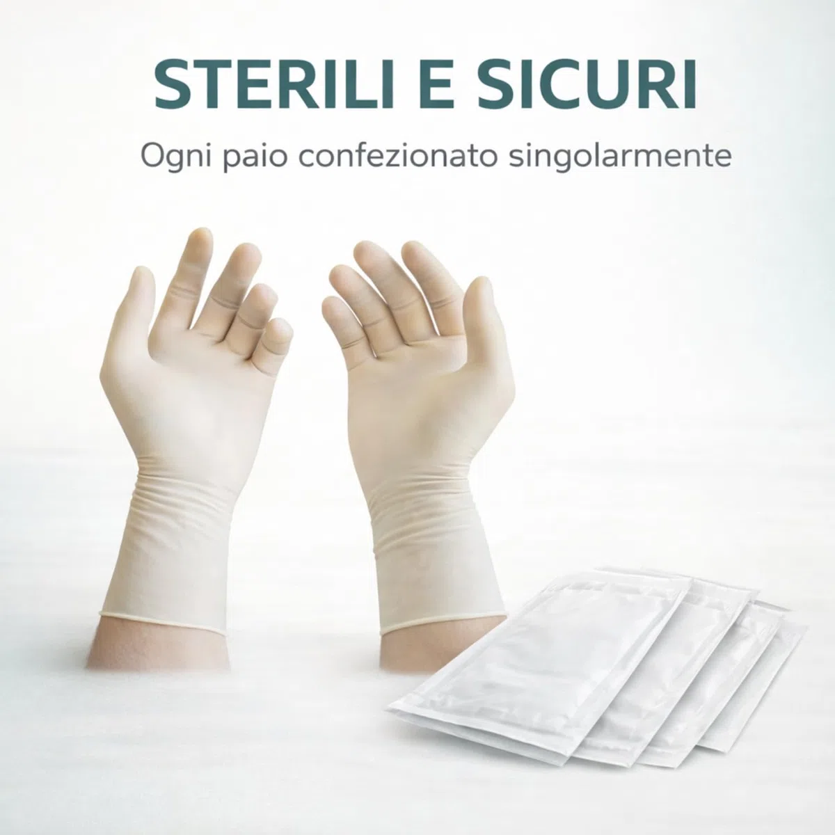 Guanti Sterili Chirurgici, con Polvere e Senza Polvere, Confezionati al paio singolarmente (50 paia, Senza polvere, 7,5) TG-583994805