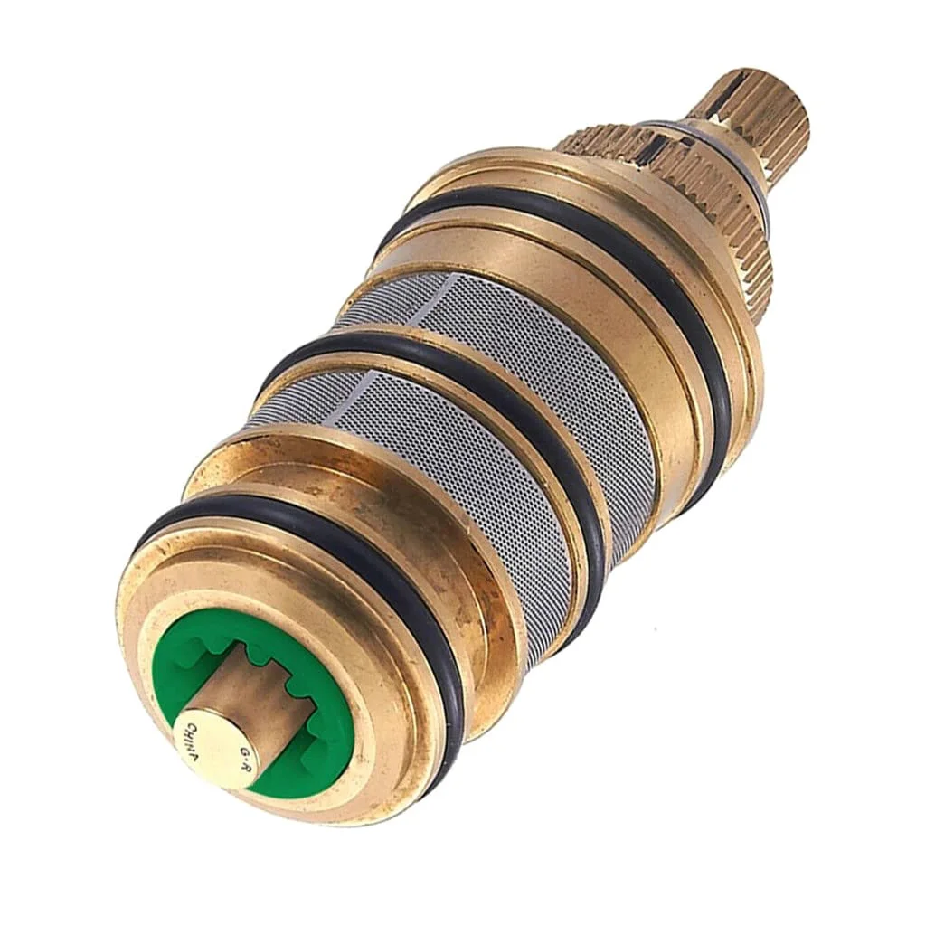 Cartuccia termostatica di Ricambio in Ottone Kit di Riparazione per Miscelatore per Doccia, Miscelatore termostatico, Rubinetto per Vasca da Bagno, Maniglia per valvola Doccia, Kit di Riparazione