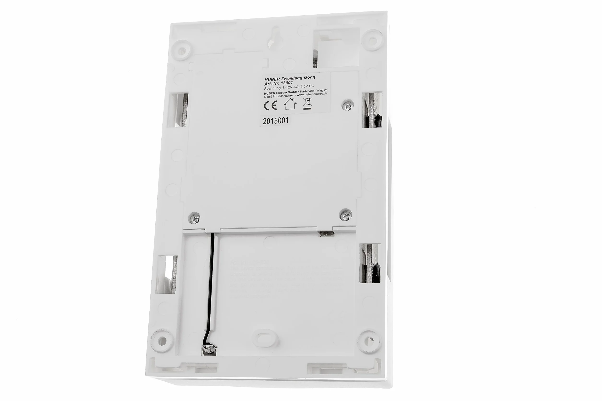 HUBER 25 melodies chime elettronico per porta d'ingresso I campanello elettronico porta casa I campanello a batteria 84 dB(A), campanello 8V-12V