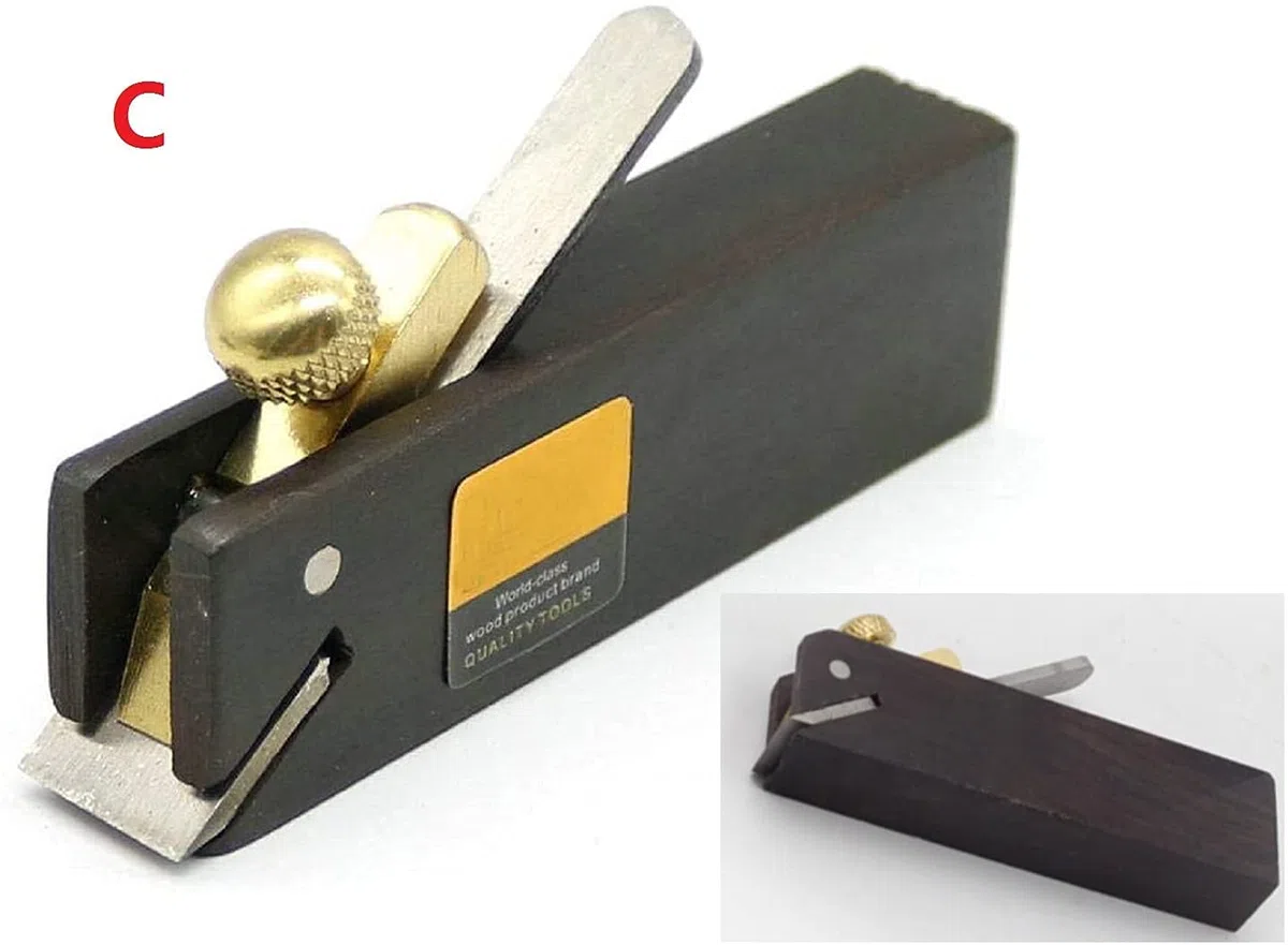 MASUNN DIY Mini Mano Piani Carpenteria Falegname Ebano Falegnameria Strumenti di Legno-C