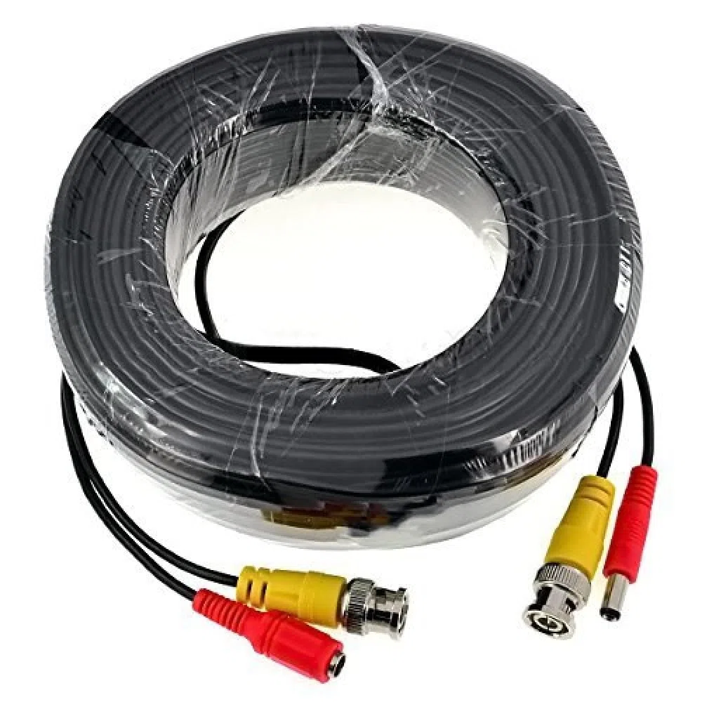 Cavo combinato CCTV, cavo di alimentazione video BNC, coassiale, 5 m, 10 m, 20 m, 30 m, 50 m, analogico, coassiale + DC Power per videocamera di videosorveglianza CVBS – HDCVI – AHD – HDTVI