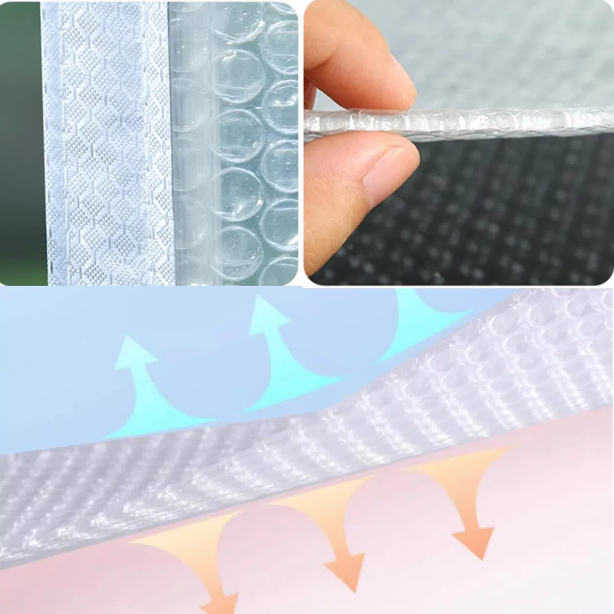 Kit Pellicola Isolante per Finestre,Pannelli Termoisolanti per Interni,Kit Isolamento Finestre per Inverno,Trasparente Tenda Termica Isolante per Porte,Personalizzabile (110cm x 160cm)