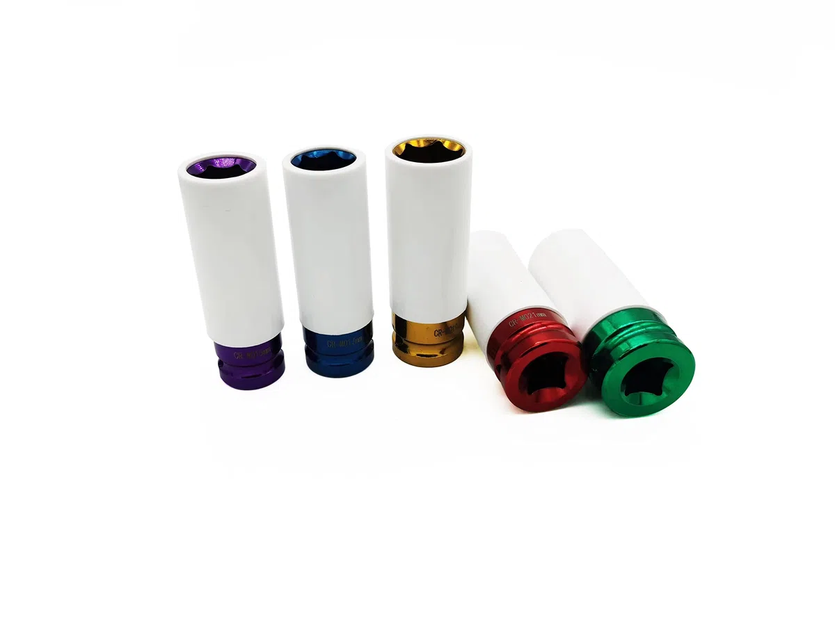 TRACER Bussole Set Chiavi Ruote 1/2" 5 Pezzi per Cerchi in Lega, Bussole Percussione Antiurto 15-22 mm