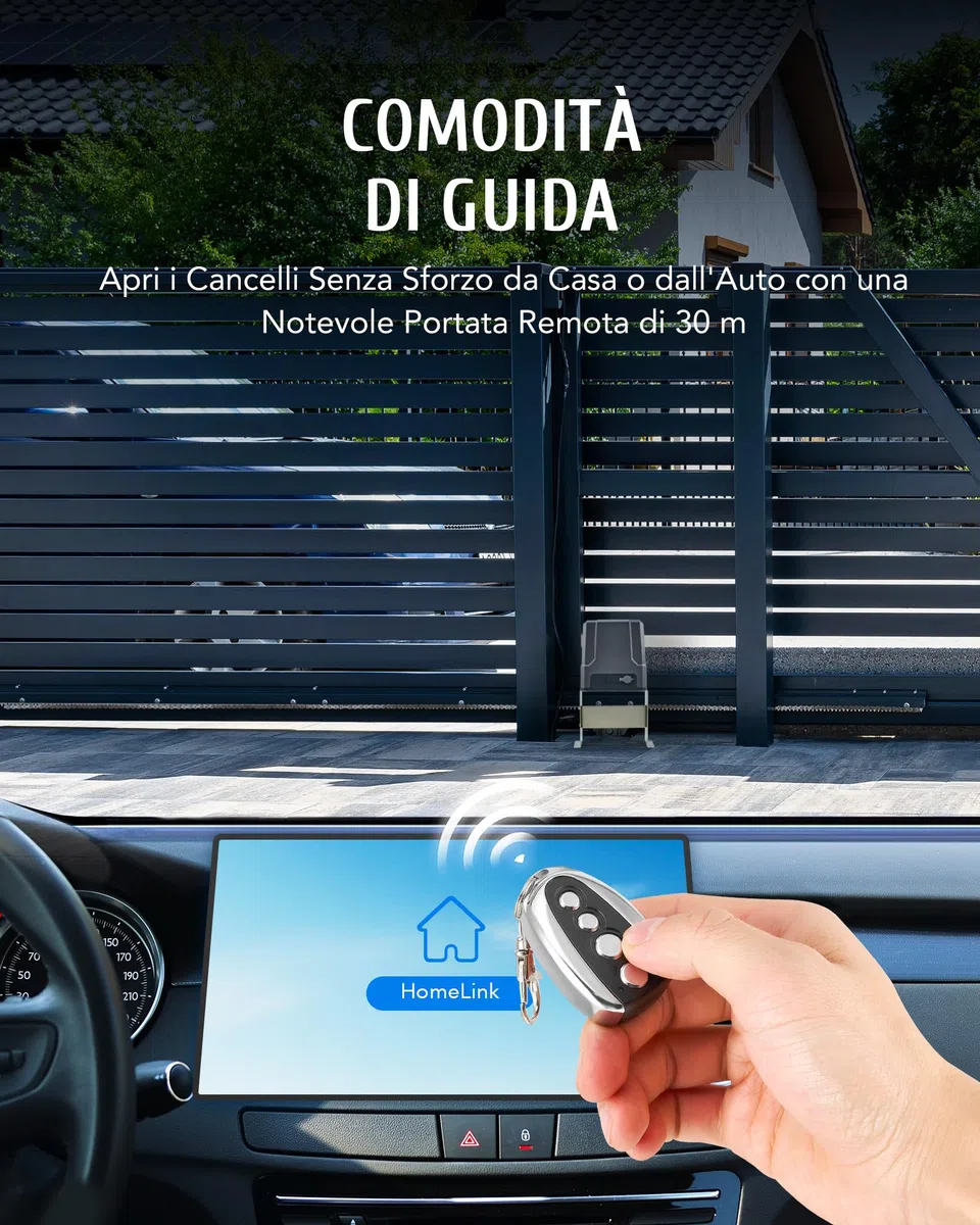 CO-Z Telecomando Per Motore Cancello Automatico con Portata di 30 Metri Frequenza di 433,92 MHz Per Cancello Scorrevole e Battente Telecomando Compatibile per CO-Z Motore Cancello Automatico