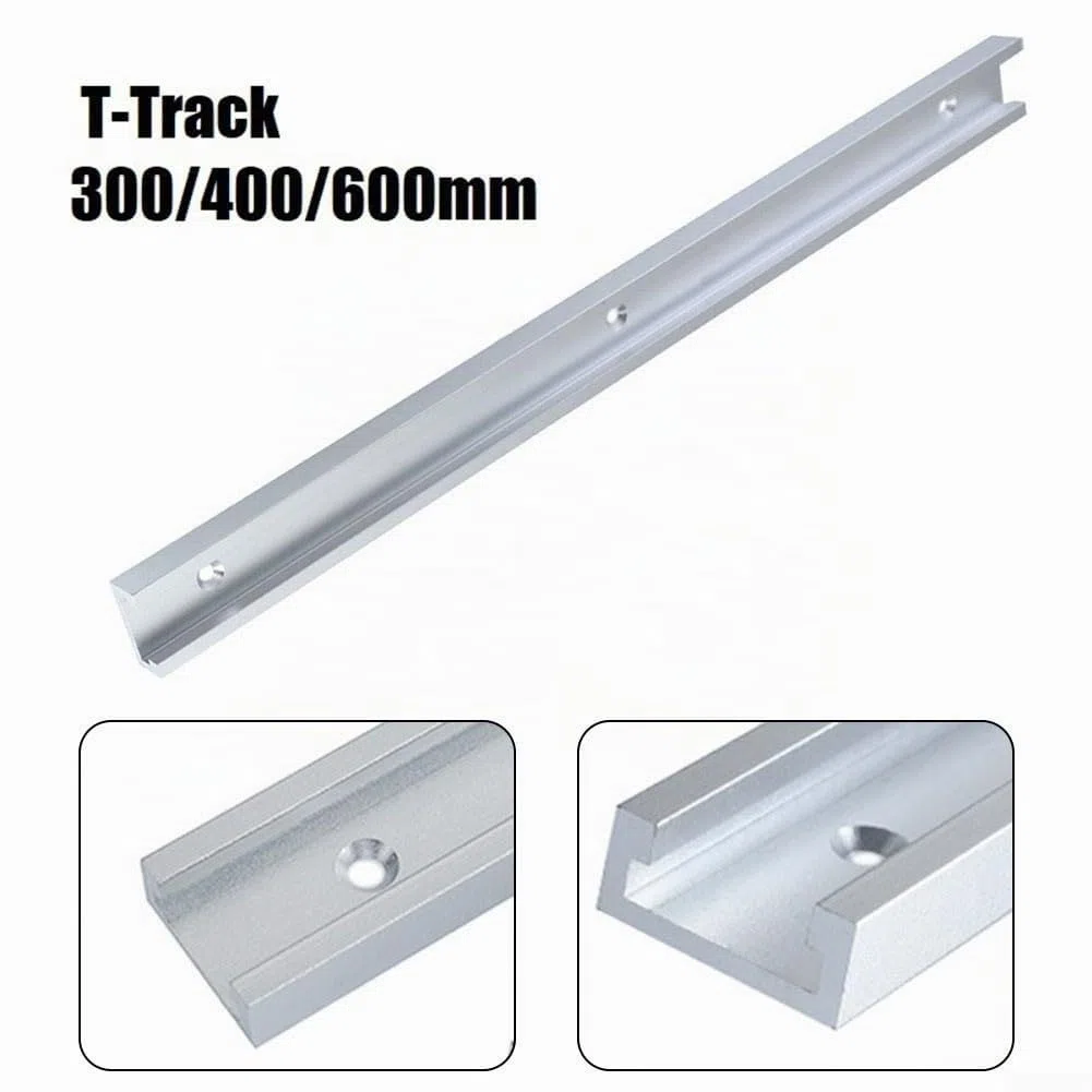 T-Track, binario a T con 30 tipi di scanalature, guida per la lavorazione del legno, binario in lega di alluminio, banco per la lavorazione del legno, fresa a T, strumento per da tavolo (400 mm)