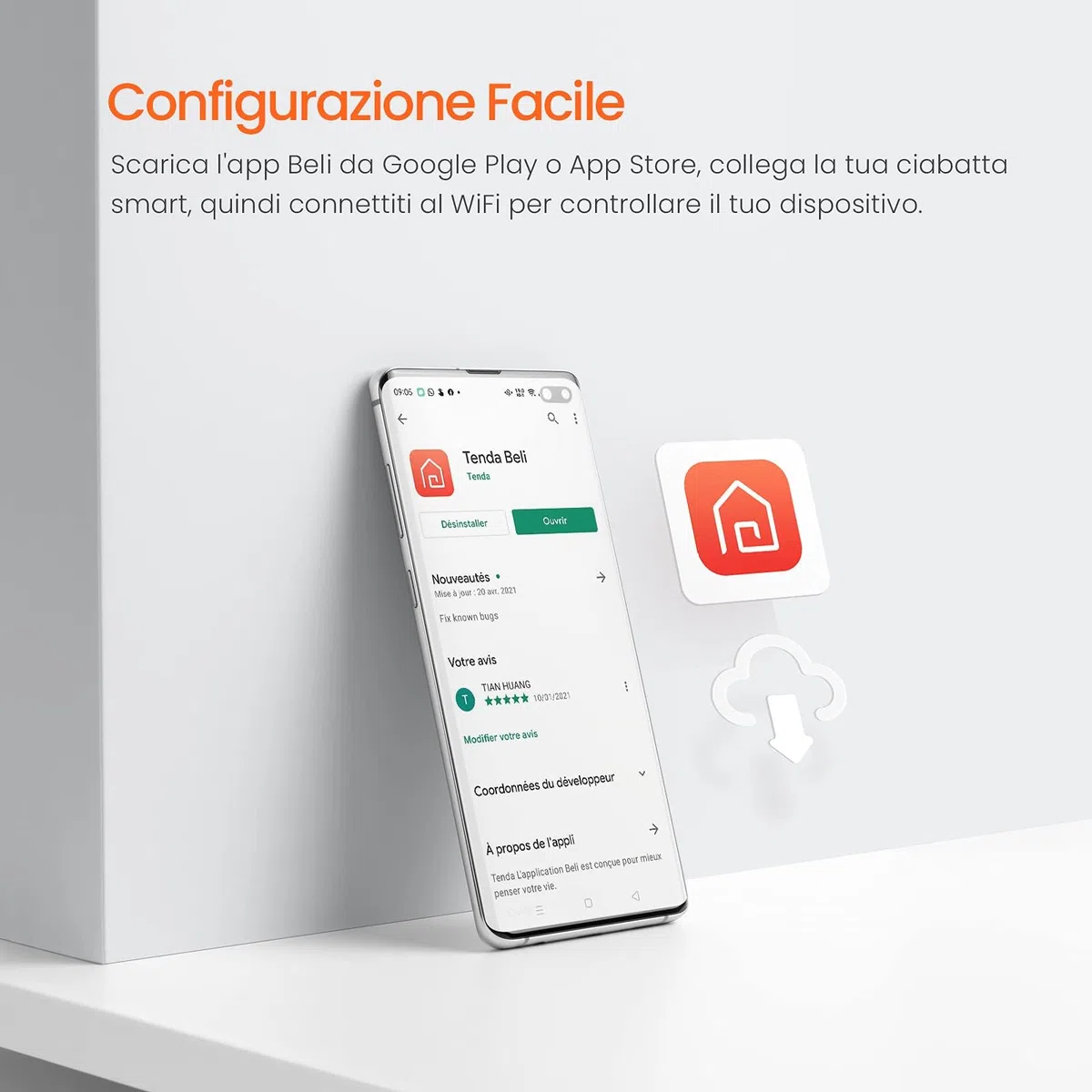 Ciabatta Elettrica Wi-Fi Intelligente Tenda, 3 Prese Controllate Individualmente e 2 Porte USB, Controllo Tramite App/Voce (Alexa e Google), Programmazioni, Protezione da Sovratensioni, 16 A, SP15