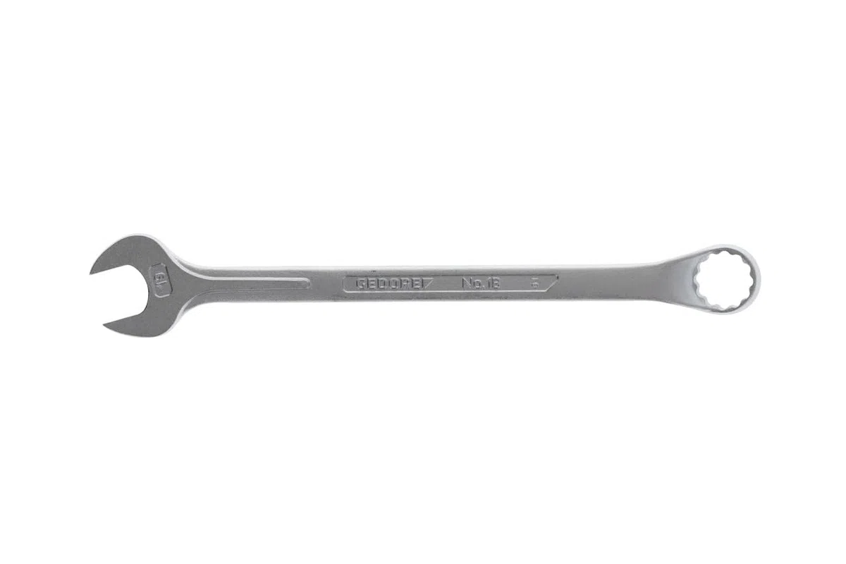 GEDORE Chiave Combinata 19 mm, in Metrica, Chiave Combinata a Cricchetto, Curva, Inclinata, Dodecagonale, Profilo UD, Chiave a Cricchetto Combinata, 1 B 19