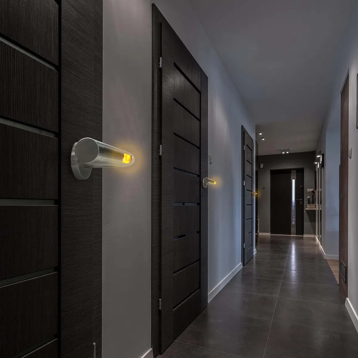 AYR Maniglia rosetta intelligente LED Handle 8522LH: luce LED con sensore di movimento, acciaio satinato, standard