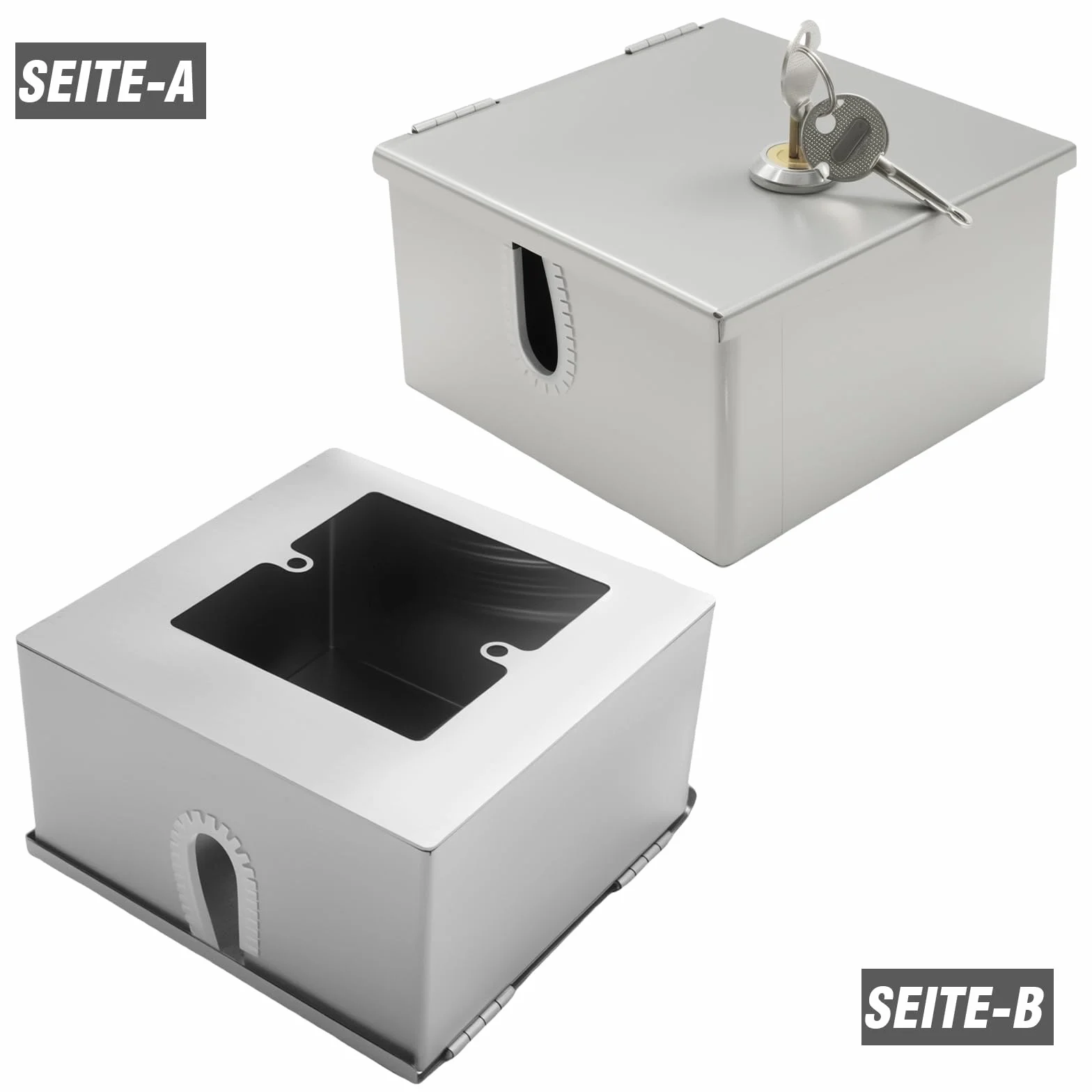 120 mm x 120 mm x 65 mm, armadio elettrico impermeabile con alloggiamento in acciaio inox, adatto per la protezione di prese esterne e un'alimentazione sicura
