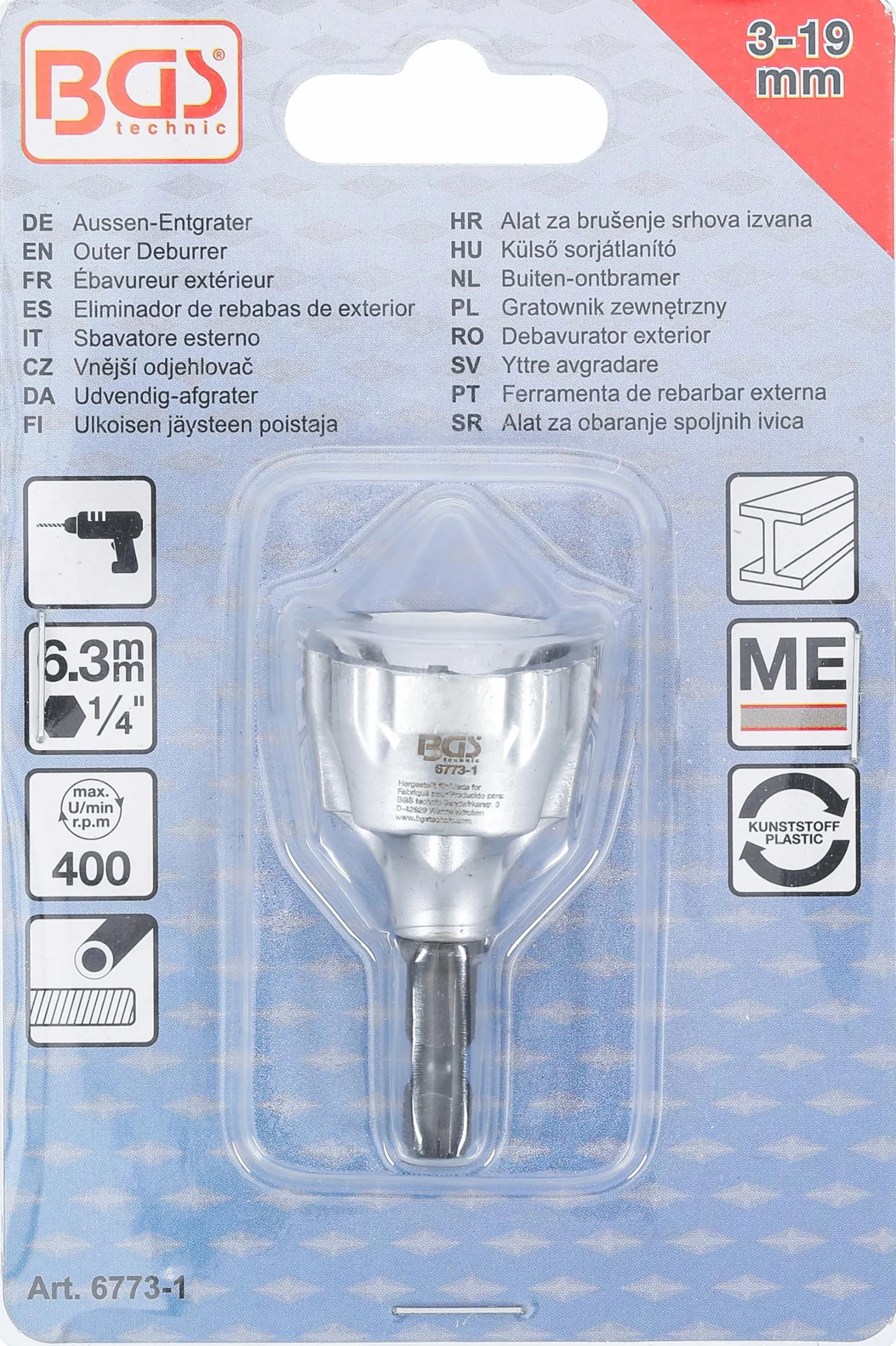 BGS 6773-1 | Sbavatore esterno | per Ø 3 - 19 mm