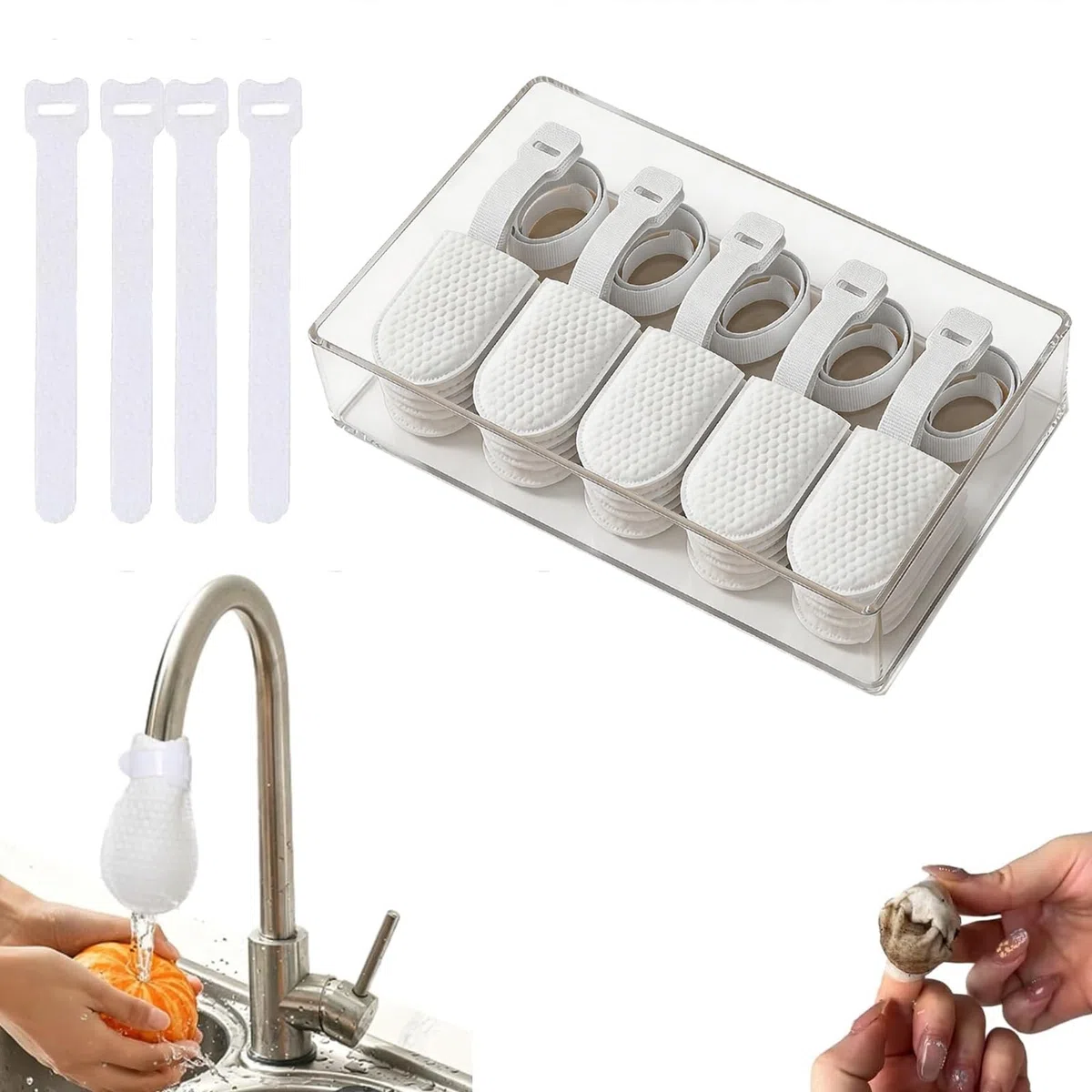 Faucet Filter Cotton Bag, 200/400Pack Faucet Filter Bag for Kitchen Sink, Splash-Proof Filters Bags for Faucets, Groundwater, Tap Water, Spring Water, Rust, Silt, and Impurities (200pcs)