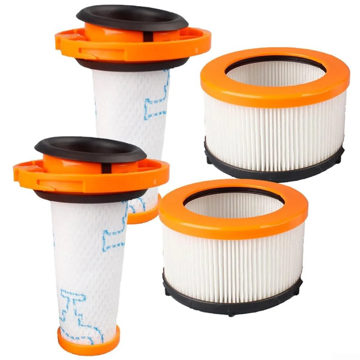 2 Filtro Pre-Motore e 2 Post-Motore per Rowenta X-Force Flex 9.60 per Rowenta X-NANO ESSENTIAL RH20xx Aspirapolvere, Filtri di Ricambio per ZR009010, ZR009012