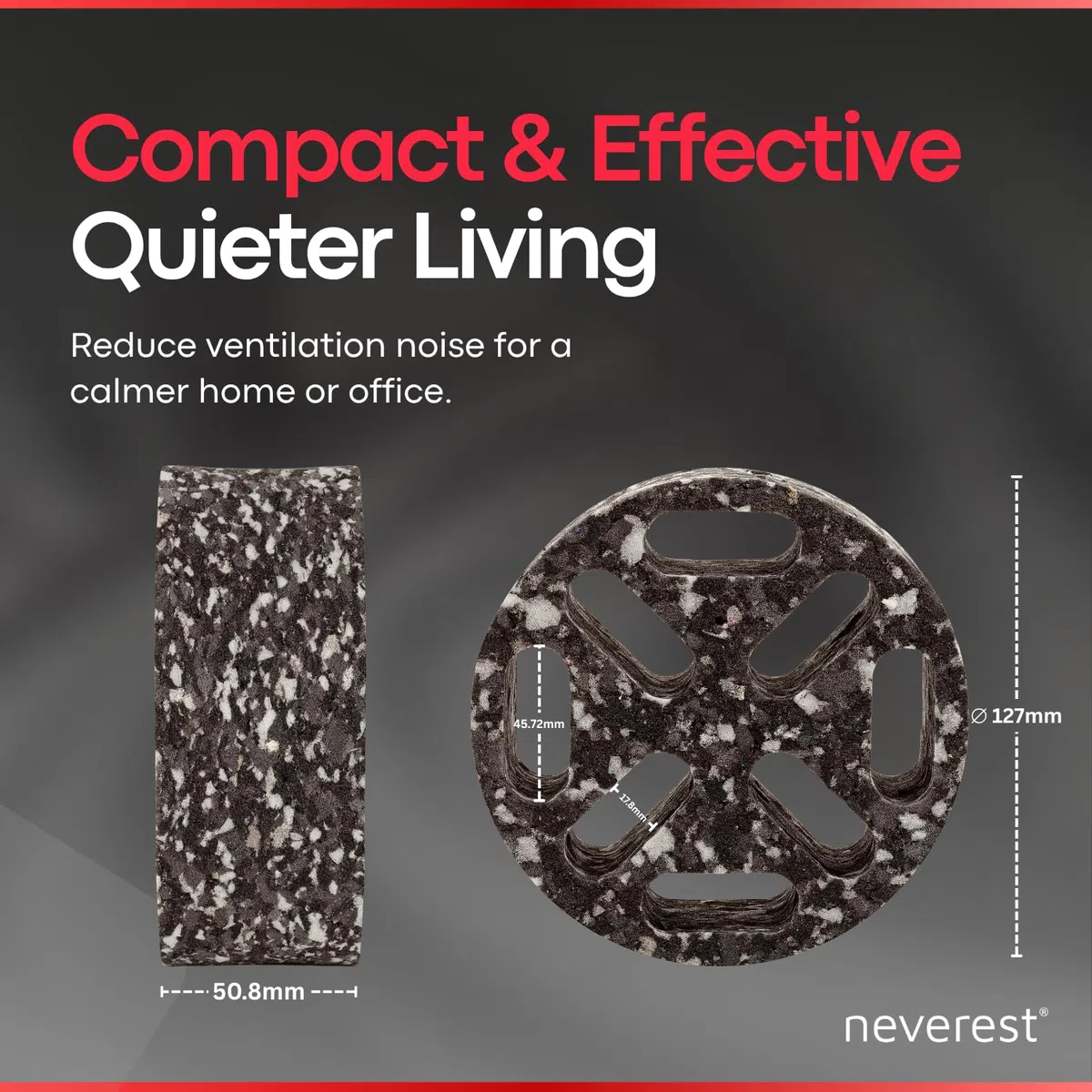 neverest® ESD 125 Silenziatore per fori di ventilazione