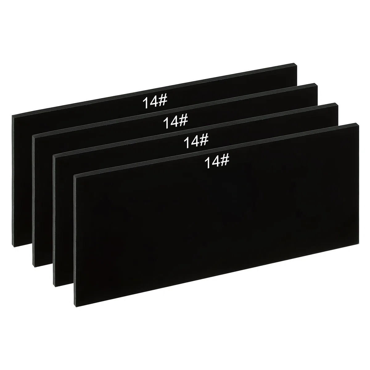 PATIKIL Saldatura Paralume 14 Vetro 4-1/4" x 2" 4pz Temprato Vetro Nero Oscuranti Piastre Filtro Copri Ricambio per Casco Saldatore