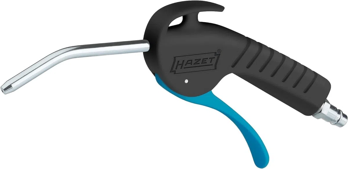 Pistola di soffiaggio HAZET 9040P-1 | ugello curvo lungo 100 mm, pressione di esercizio 6 bar con impugnatura ergonomica | per la rimozione rapida di trucioli o altri corpi estranei'.